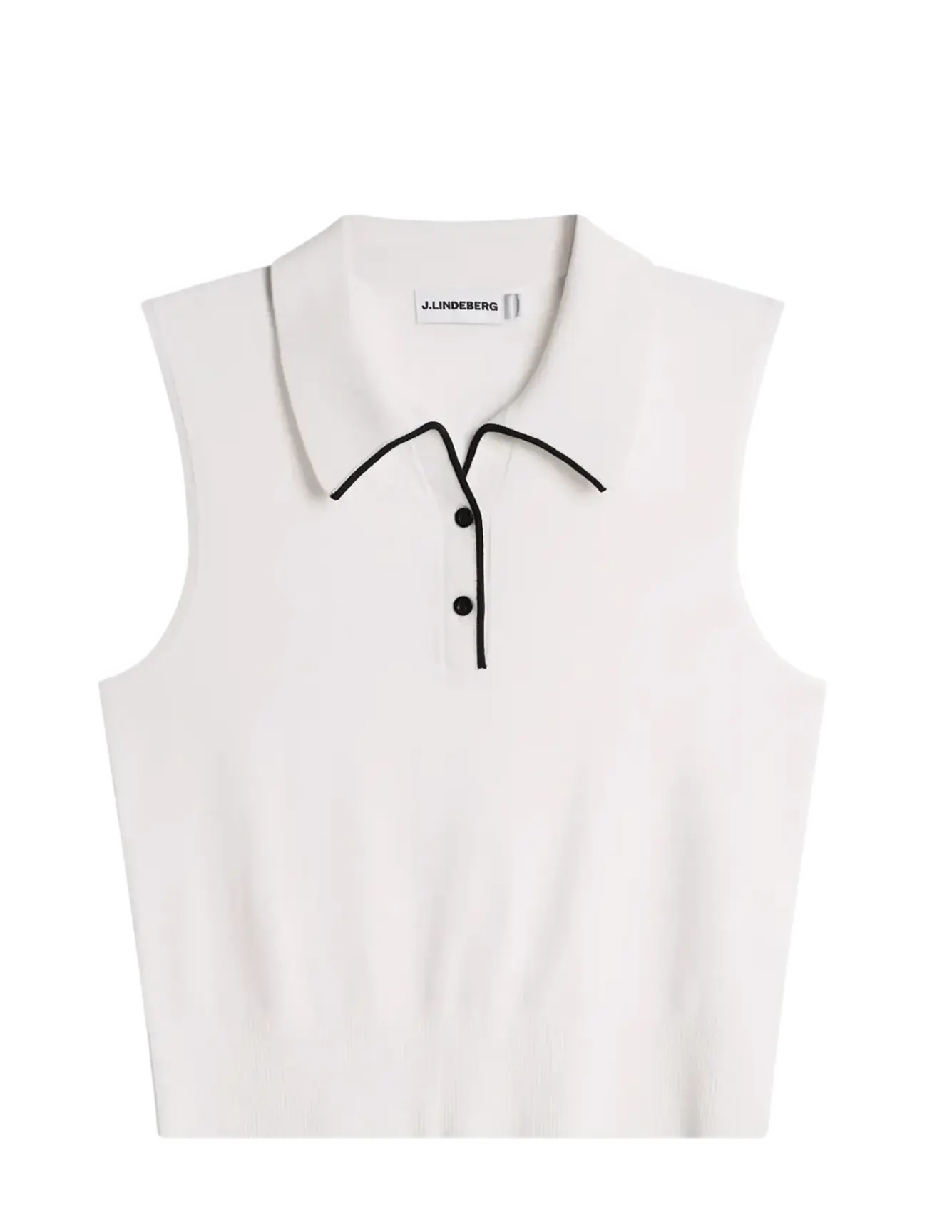 J. Lindeberg 30Y Becca Knit Polo - Riided - WHITE / white