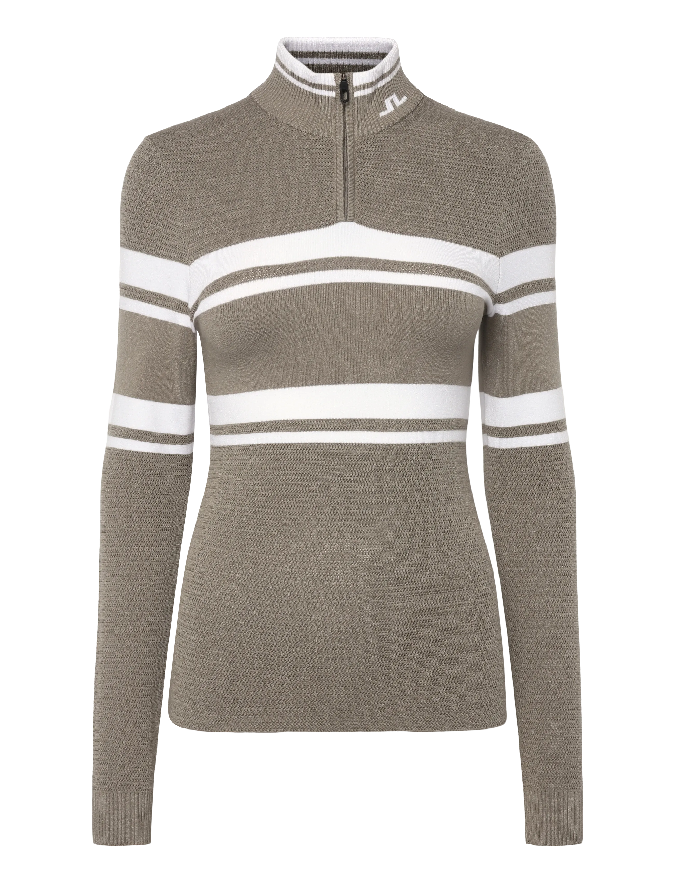 J. Lindeberg ARIADNE KNIT QUARTER ZIP - Knitwear - BRINDLE / beige