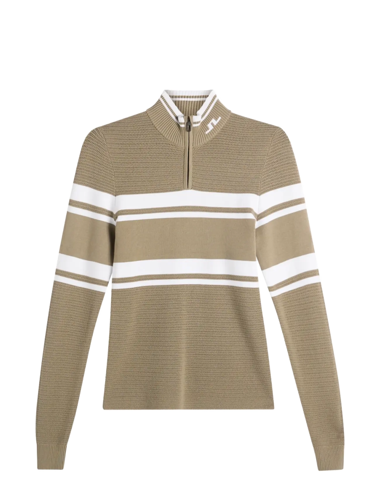 J. Lindeberg ARIADNE KNIT QUARTER ZIP - Kläder - BRINDLE / beige