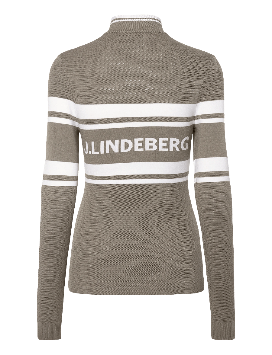 J. Lindeberg - ARIADNE KNIT QUARTER ZIP - dressipluusid ja pusad - brindle - 2