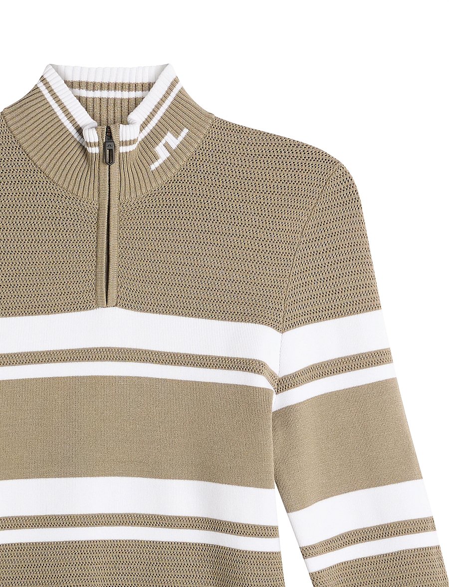 J. Lindeberg - ARIADNE KNIT QUARTER ZIP - sweatshirts - brindle - 5