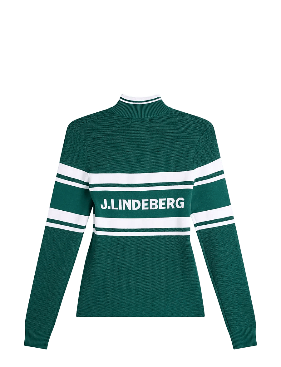 J. Lindeberg - ARIADNE KNIT QUARTER ZIP - sweatshirts - forest biome - 2
