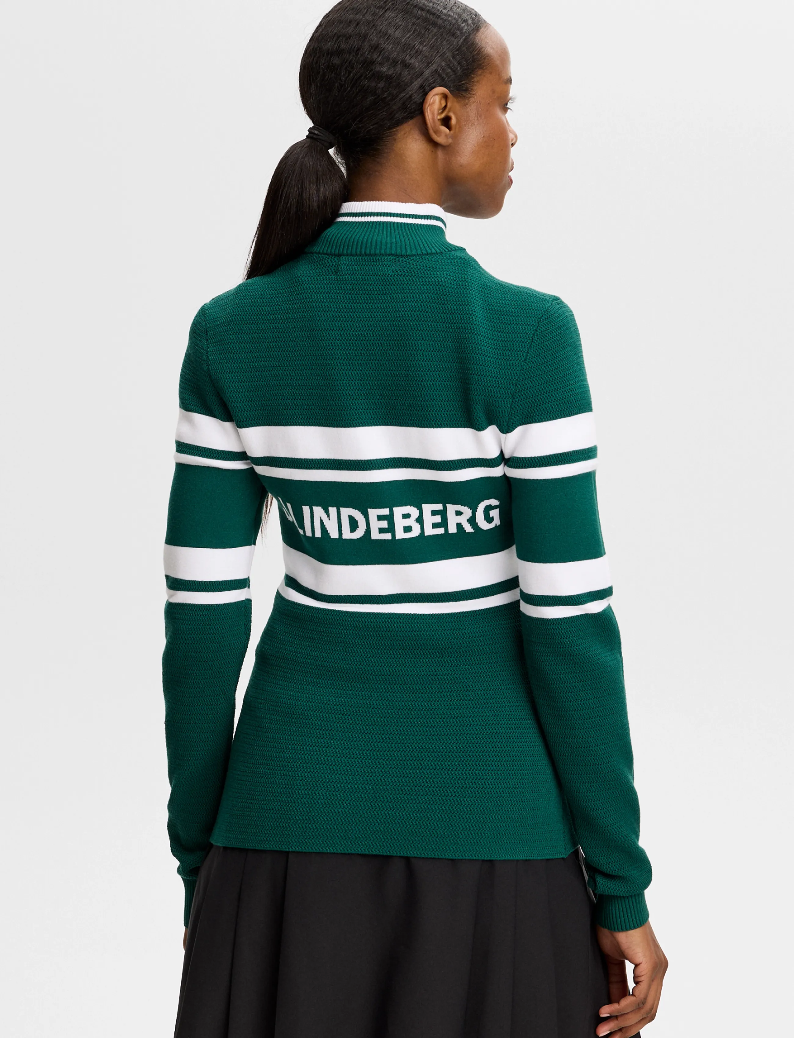 J. Lindeberg - ARIADNE KNIT QUARTER ZIP - sweatshirts - forest biome - 3