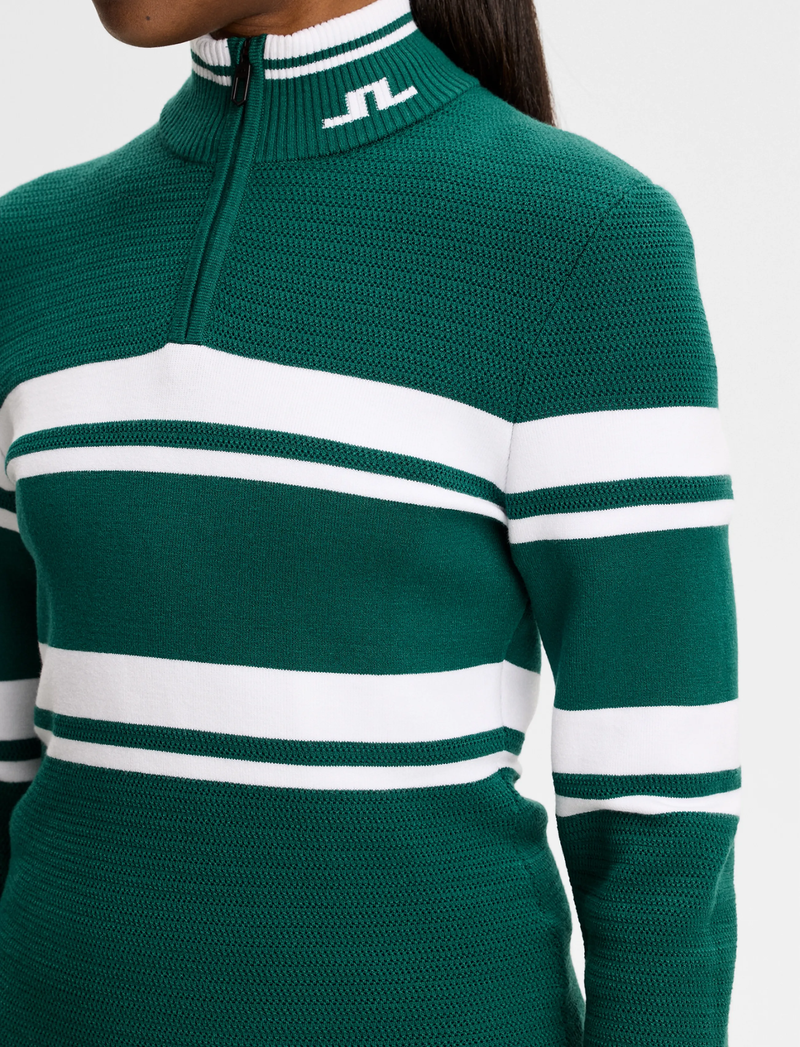J. Lindeberg - ARIADNE KNIT QUARTER ZIP - sweatshirts - forest biome - 5