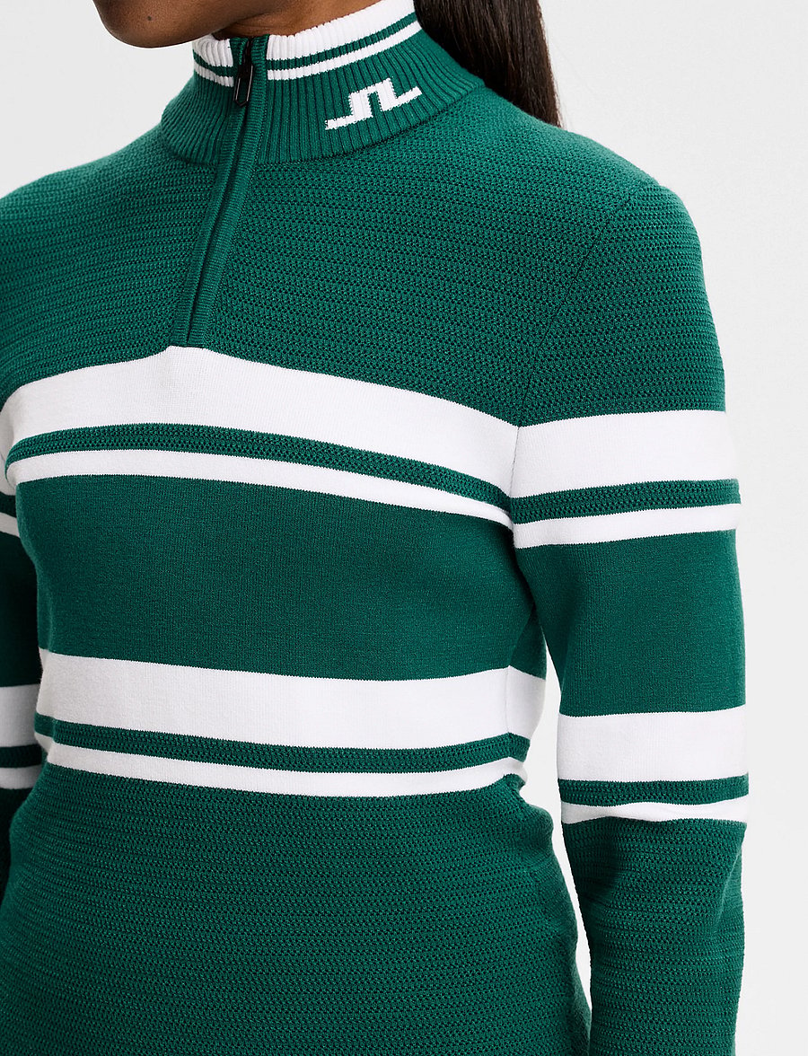 J. Lindeberg - ARIADNE KNIT QUARTER ZIP - sweatshirts - forest biome - 5