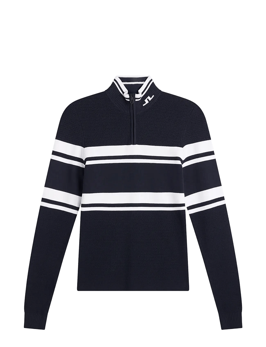 J. Lindeberg - ARIADNE KNIT QUARTER ZIP - sweatshirts - jl navy - 1