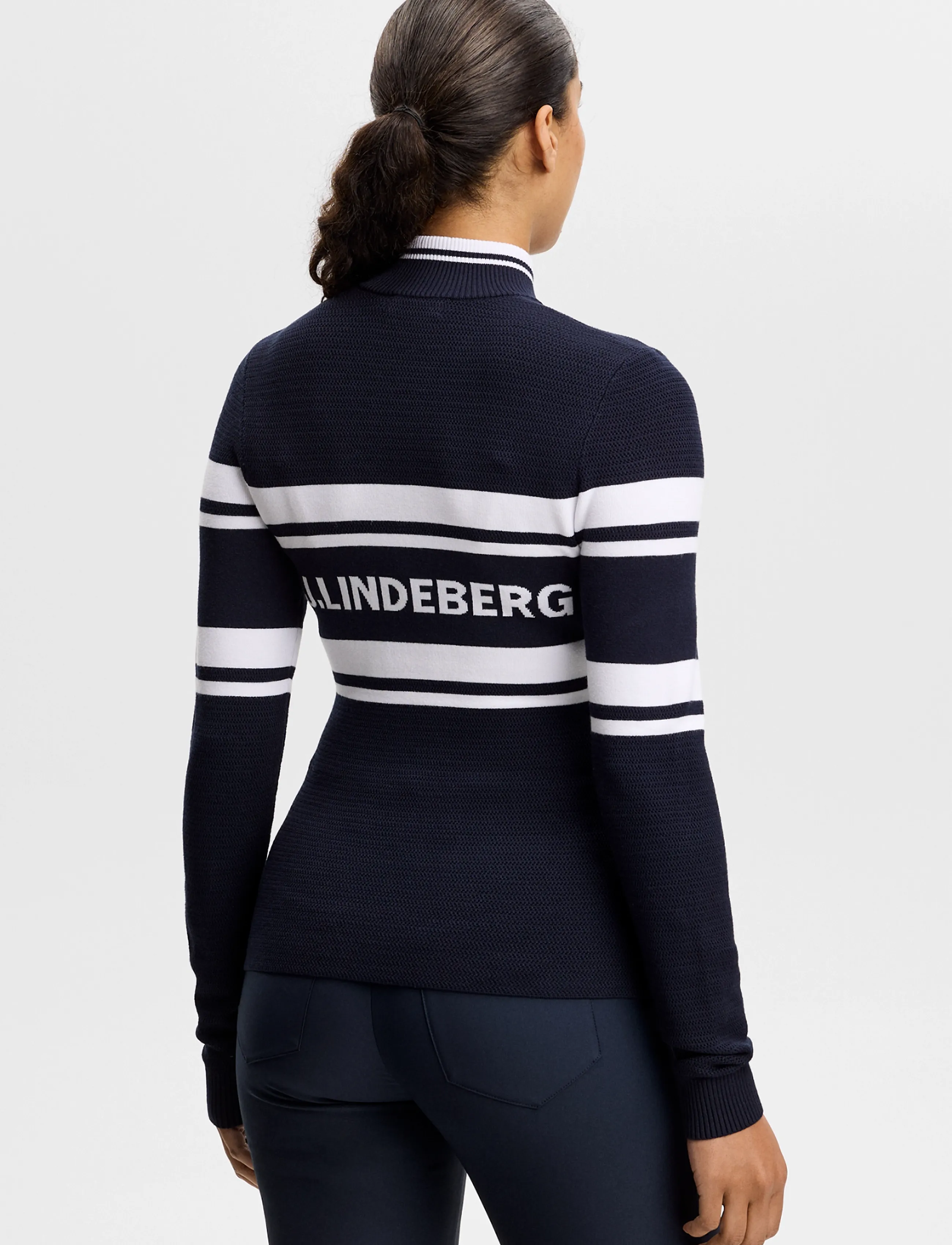 J. Lindeberg - ARIADNE KNIT QUARTER ZIP - dressipluusid ja pusad - jl navy - 3