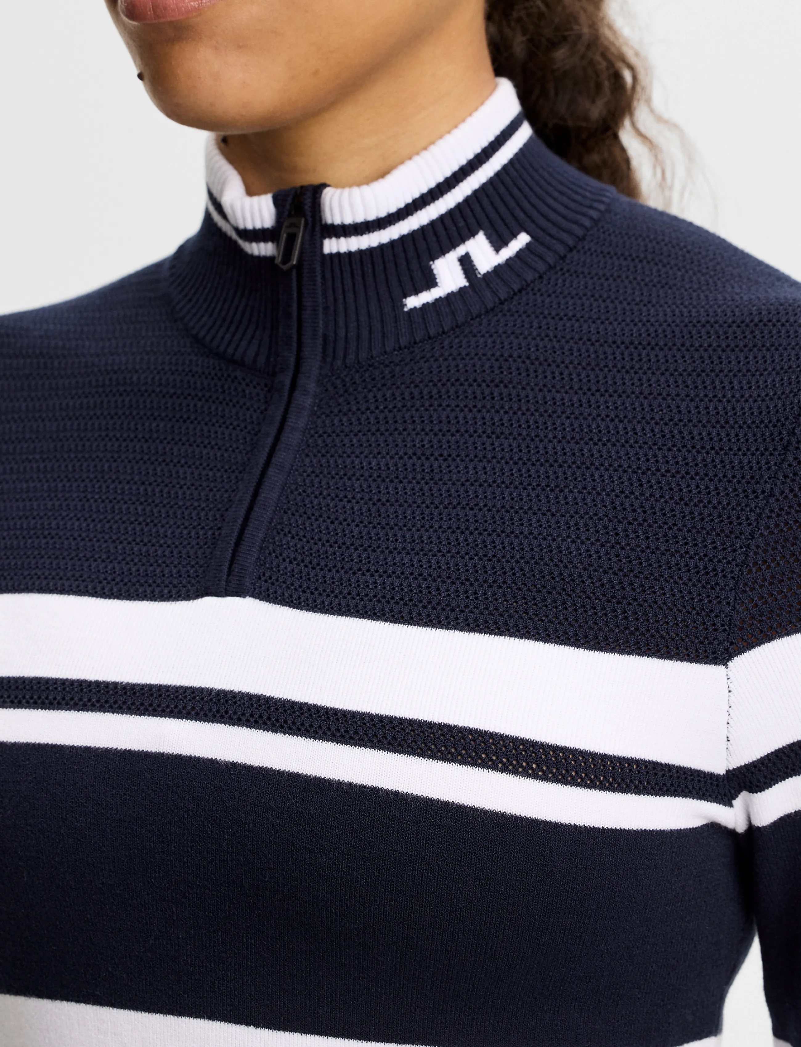 J. Lindeberg - ARIADNE KNIT QUARTER ZIP - dressipluusid ja pusad - jl navy - 5
