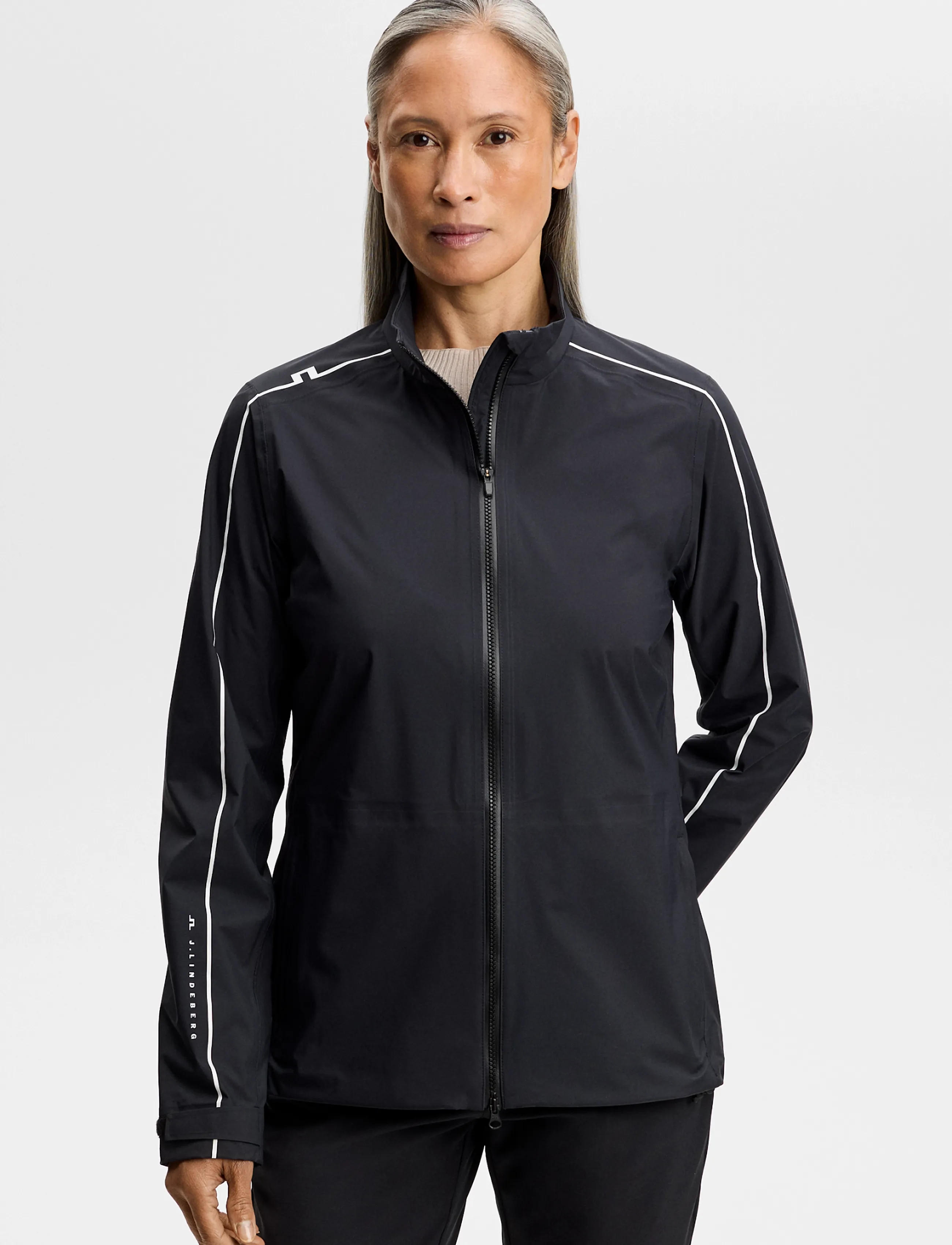 J. Lindeberg Bryn Rain Jacket, XL, Sport Rainwear, Schwarz - Raincoats, Frauen