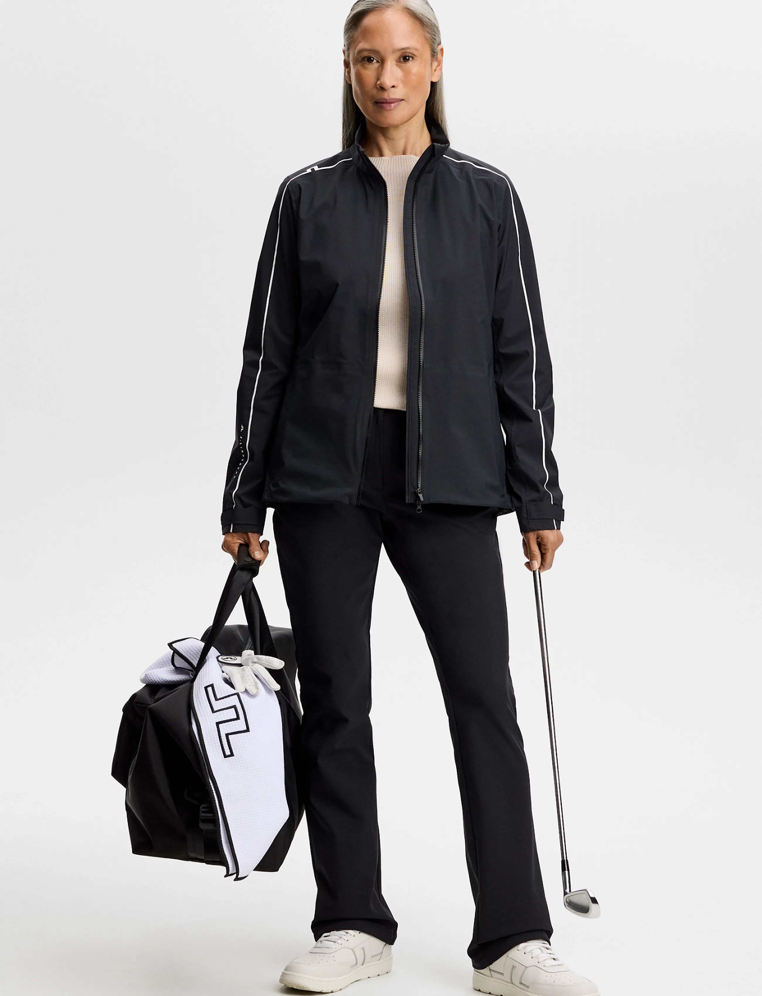 J. Lindeberg - BRYN RAIN JACKET - golf-jacken - black - 3
