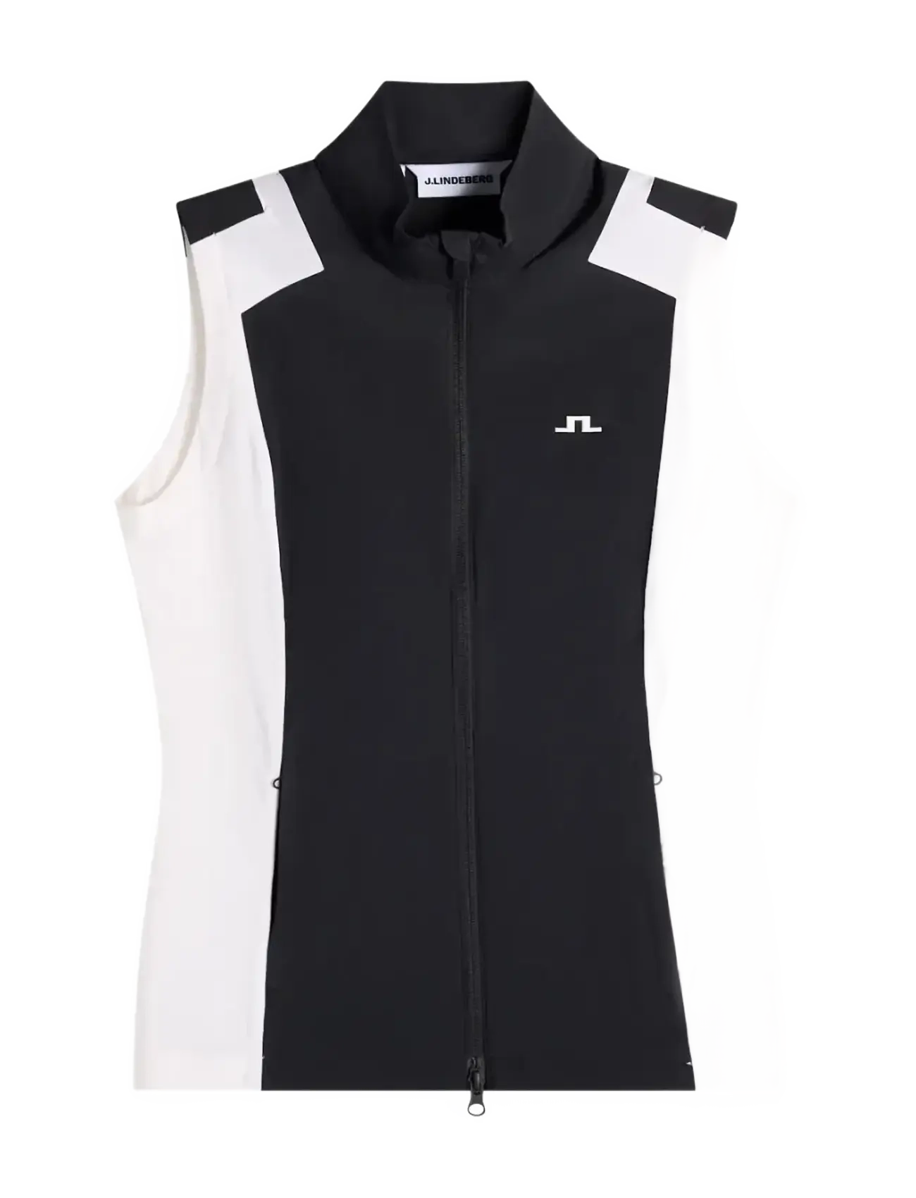 J. Lindeberg Brooks Zip Vest - Riided - BLACK / black