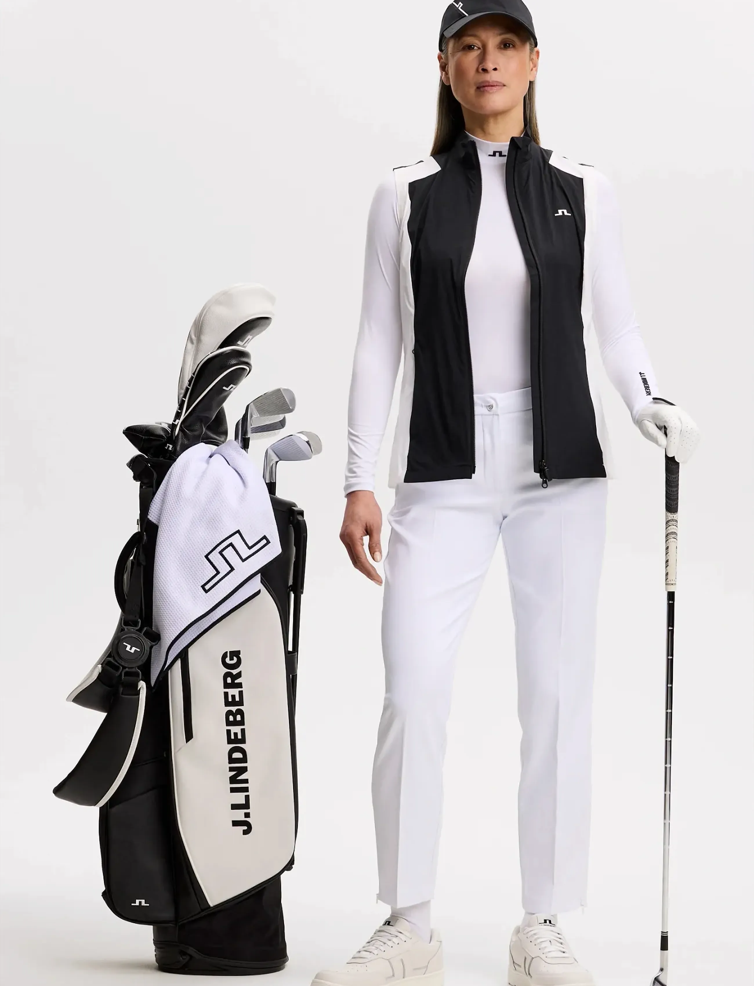 J. Lindeberg - Brooks Zip Vest - Õueriided - black - 3