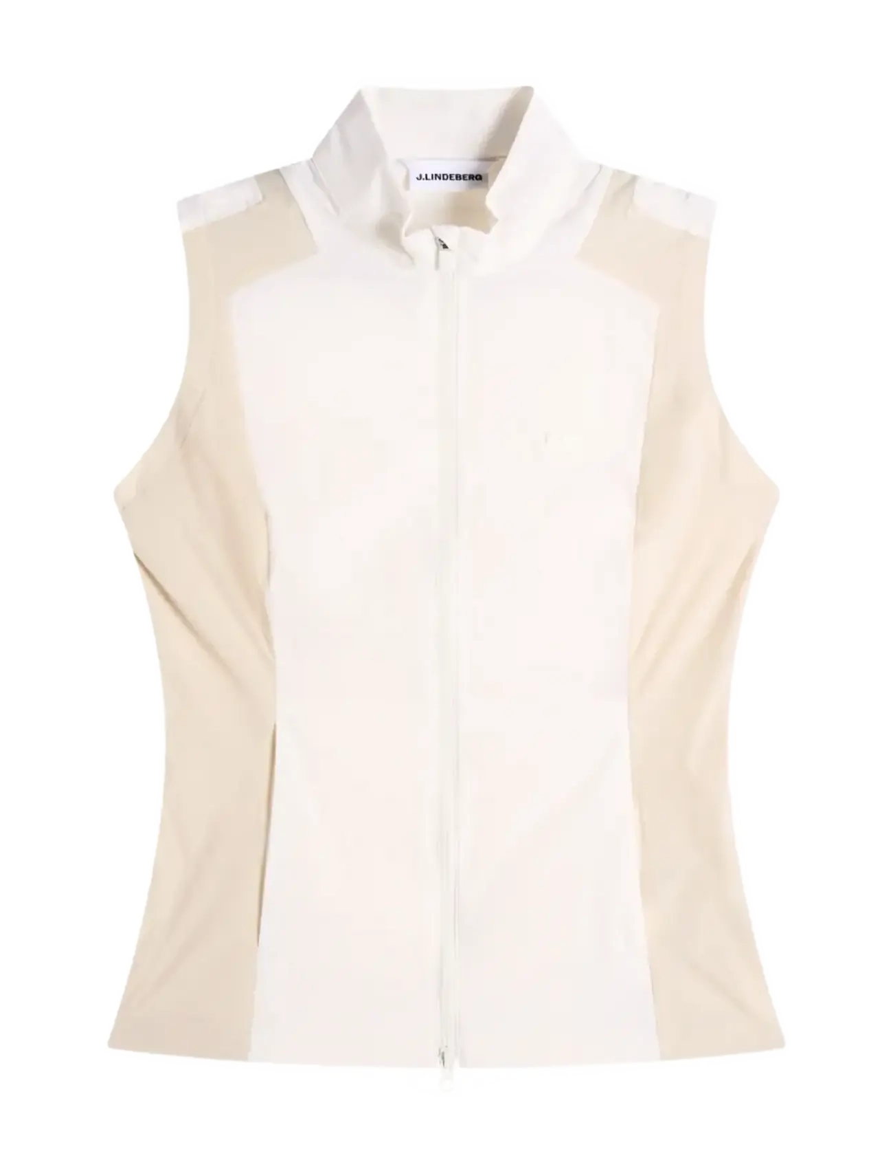 J. Lindeberg Brooks Zip Vest - Tøj - WHITE / cream