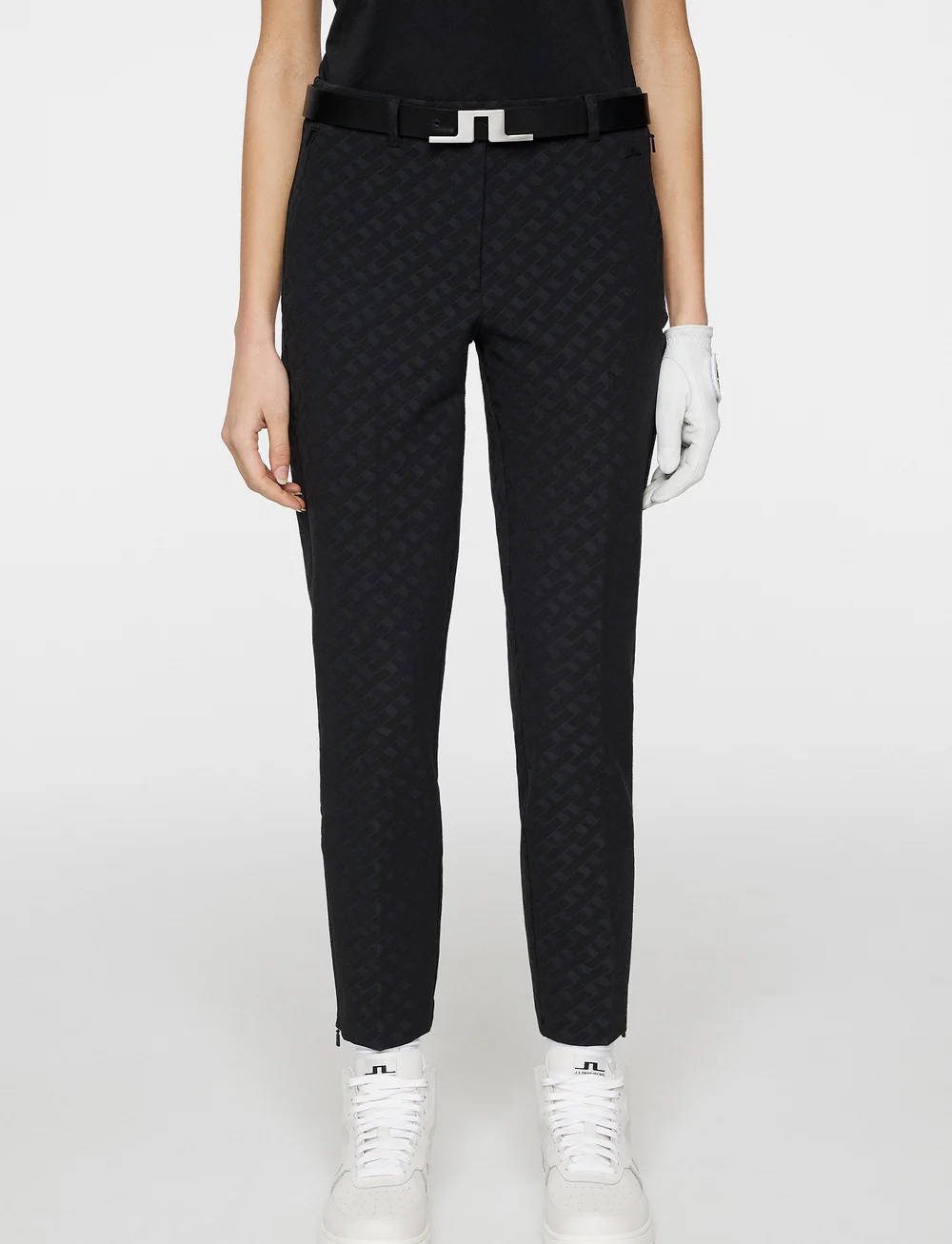 J. Lindeberg - Pia Bridge Pant - golfipüksid - tour geo jacquard black m - 0