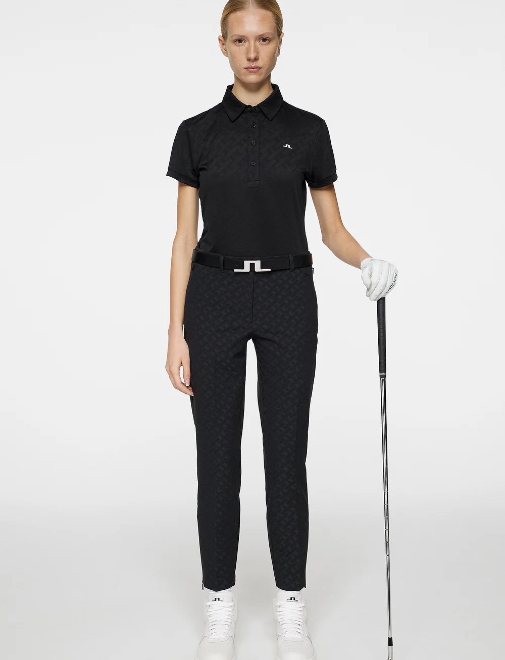 J. Lindeberg - Pia Bridge Pant - golfipüksid - tour geo jacquard black m - 4