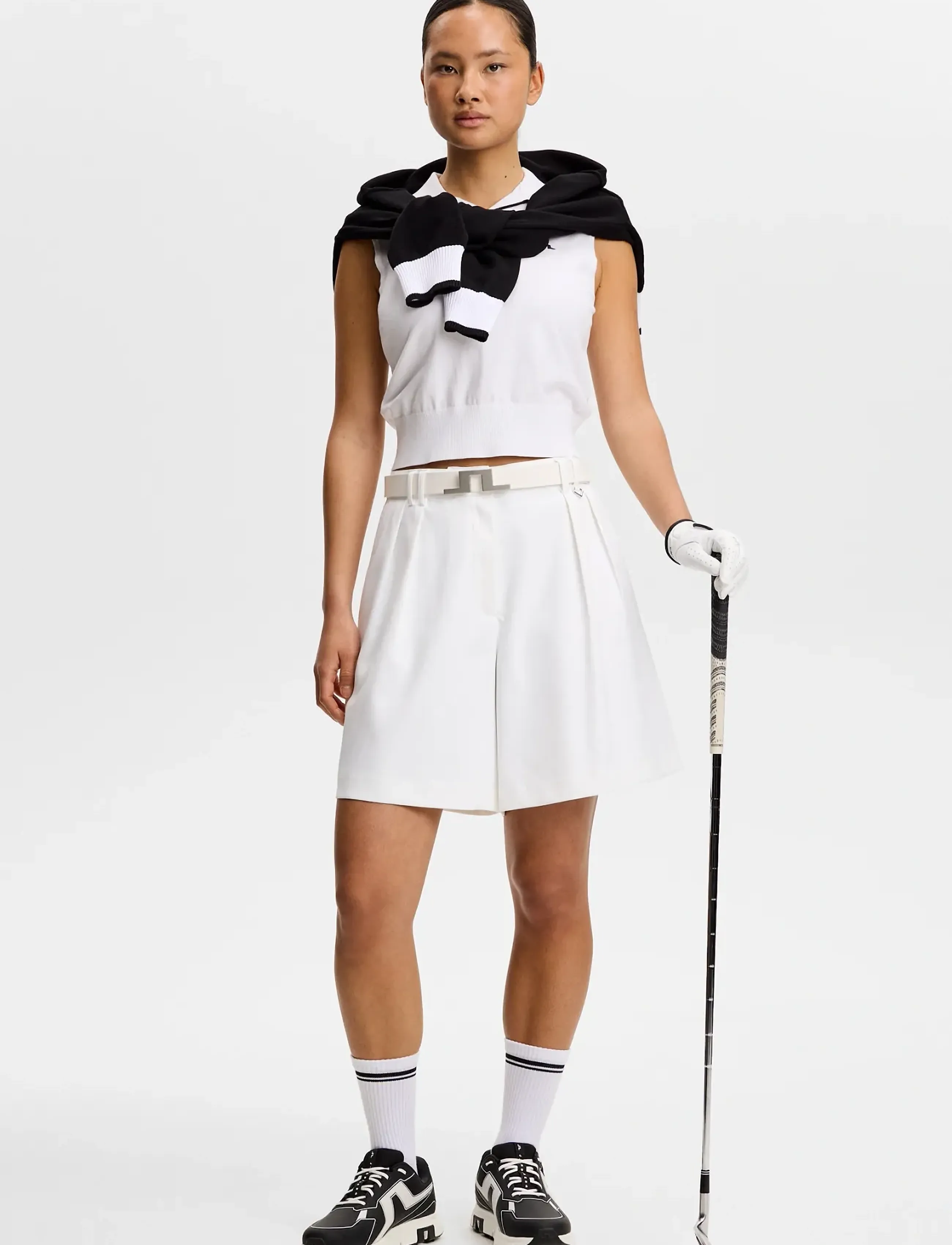 J. Lindeberg - 30Y Carmen Long Shorts - golfshorts - white - 3