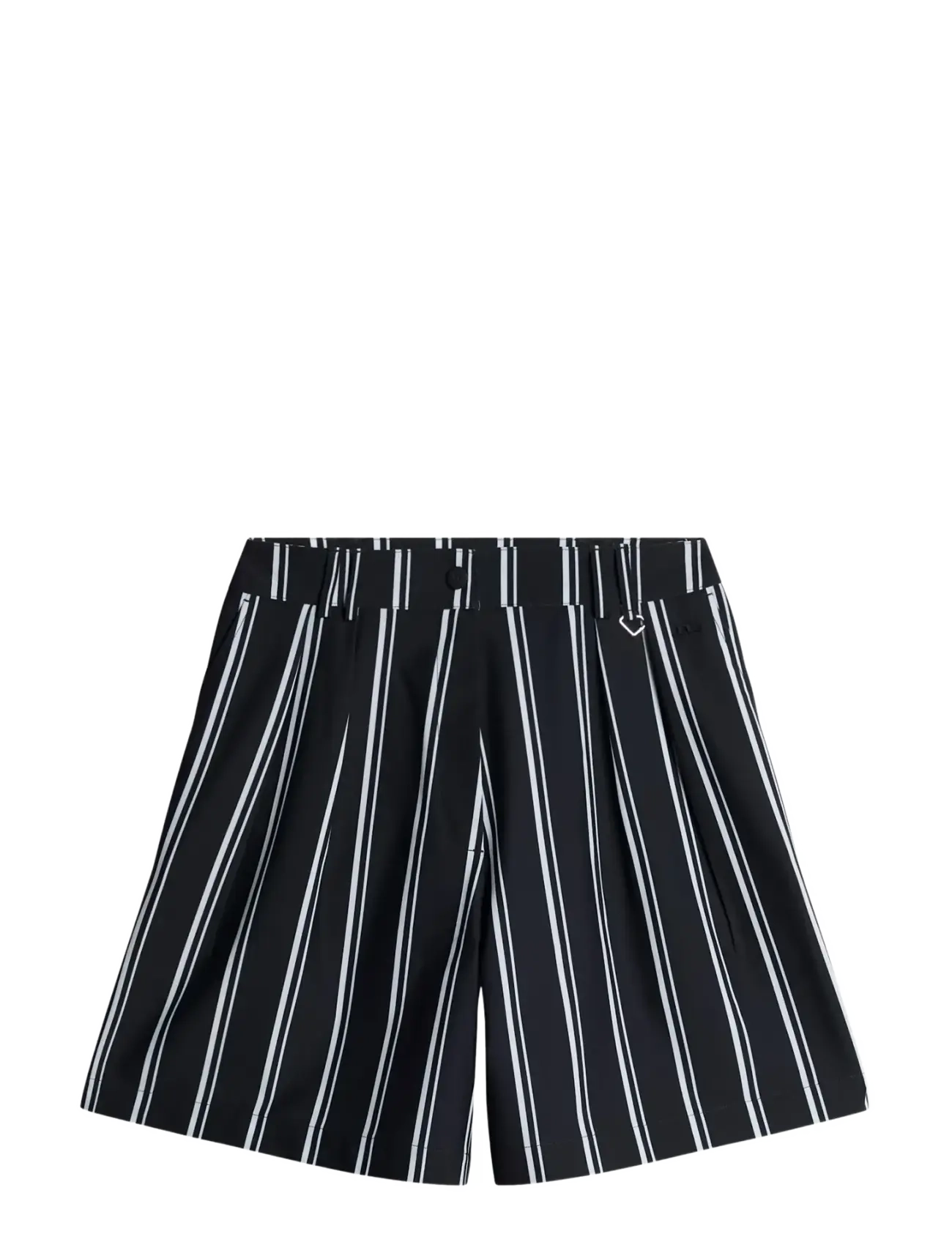 J. Lindeberg 30Y Carmen Striped Long Shorts - Riided - 2-1 STRIPE PRINT / black