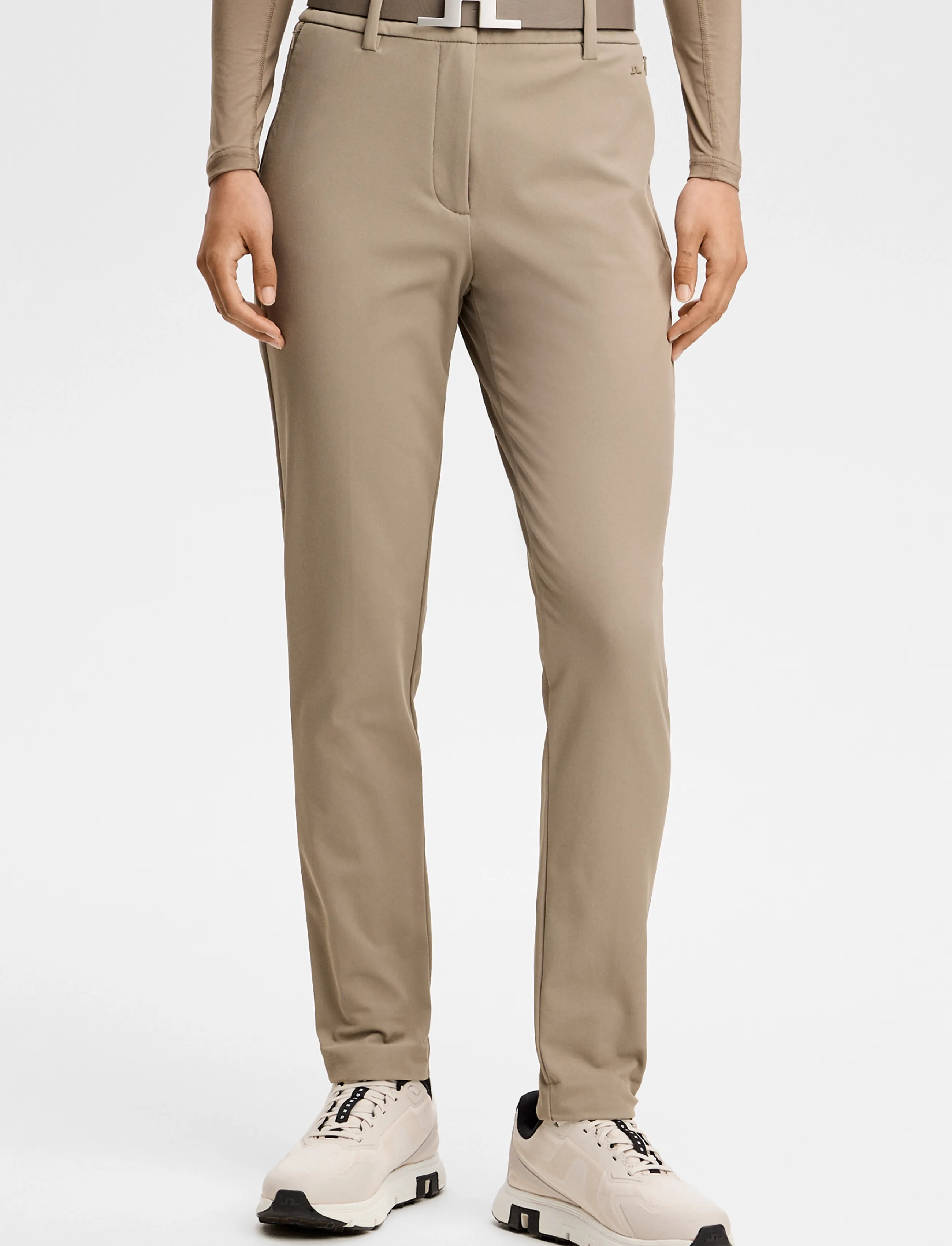 J. Lindeberg Pinja Fleece Twill Pant, 30, Sport Pants, Beige - Golf Frauen