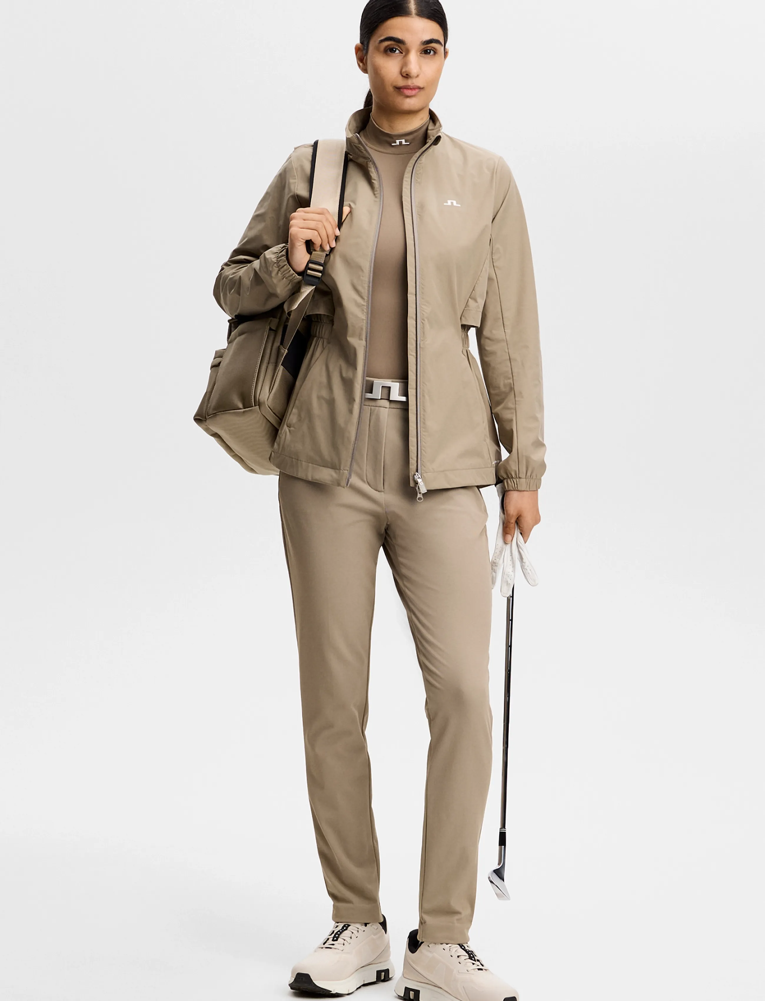 J. Lindeberg - Pinja Fleece Twill Pant - golfhosen - brindle - 3