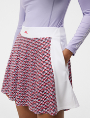J. Lindeberg - Jenny Print Skirt - pleated skirts - jl micro bridge rose red - 4