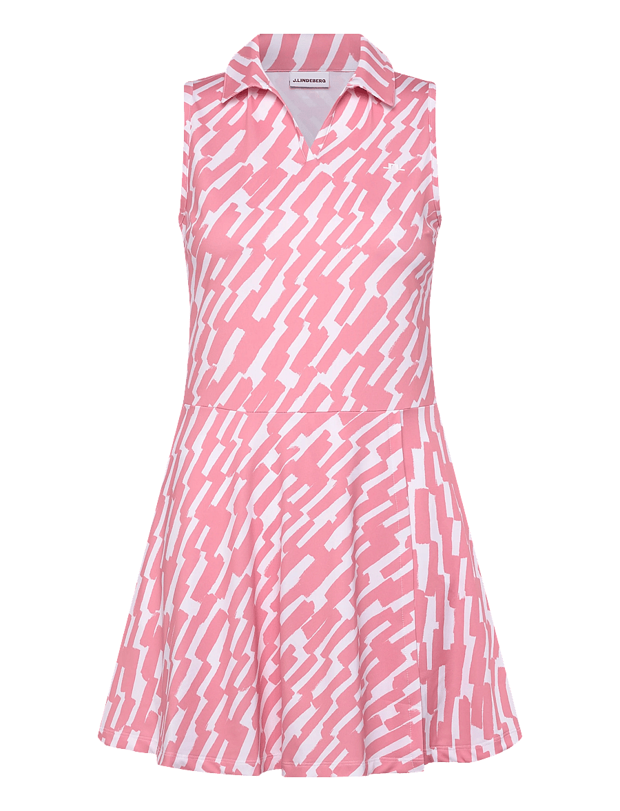 J. Lindeberg - Dana Printed Dress - jurken & rokjes - oak flamingo m - 1