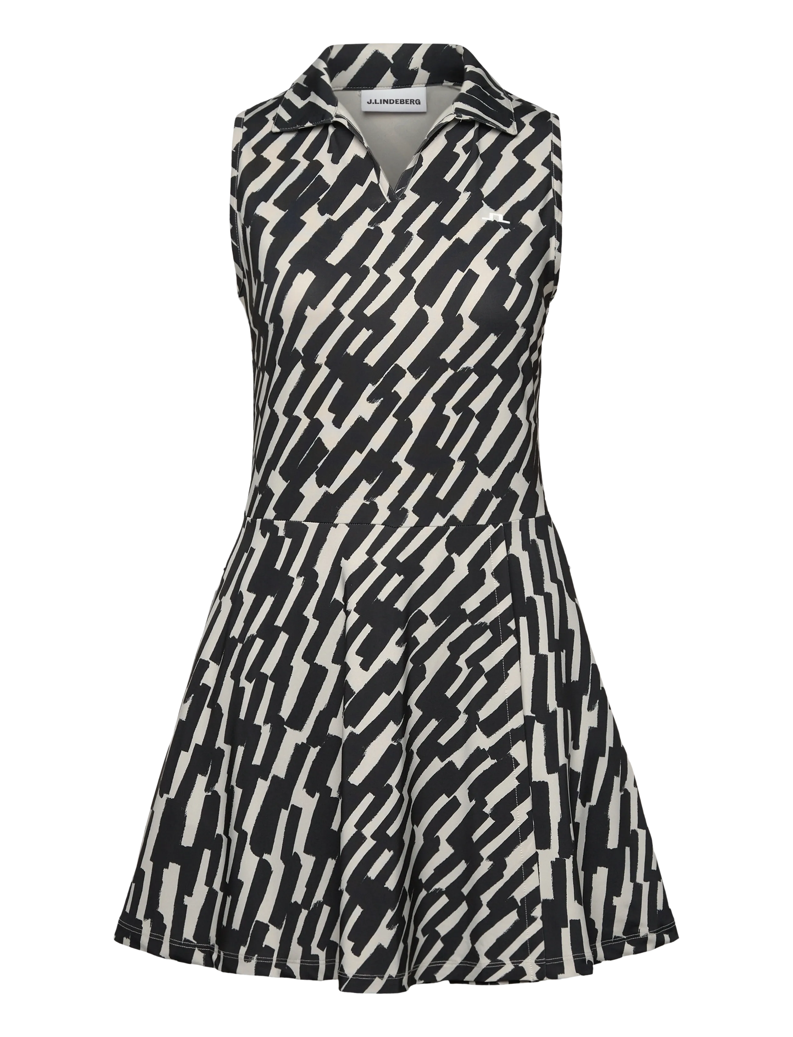 J. Lindeberg Dana Printed Dress - Kleider - OAK MOONBEAM M / black