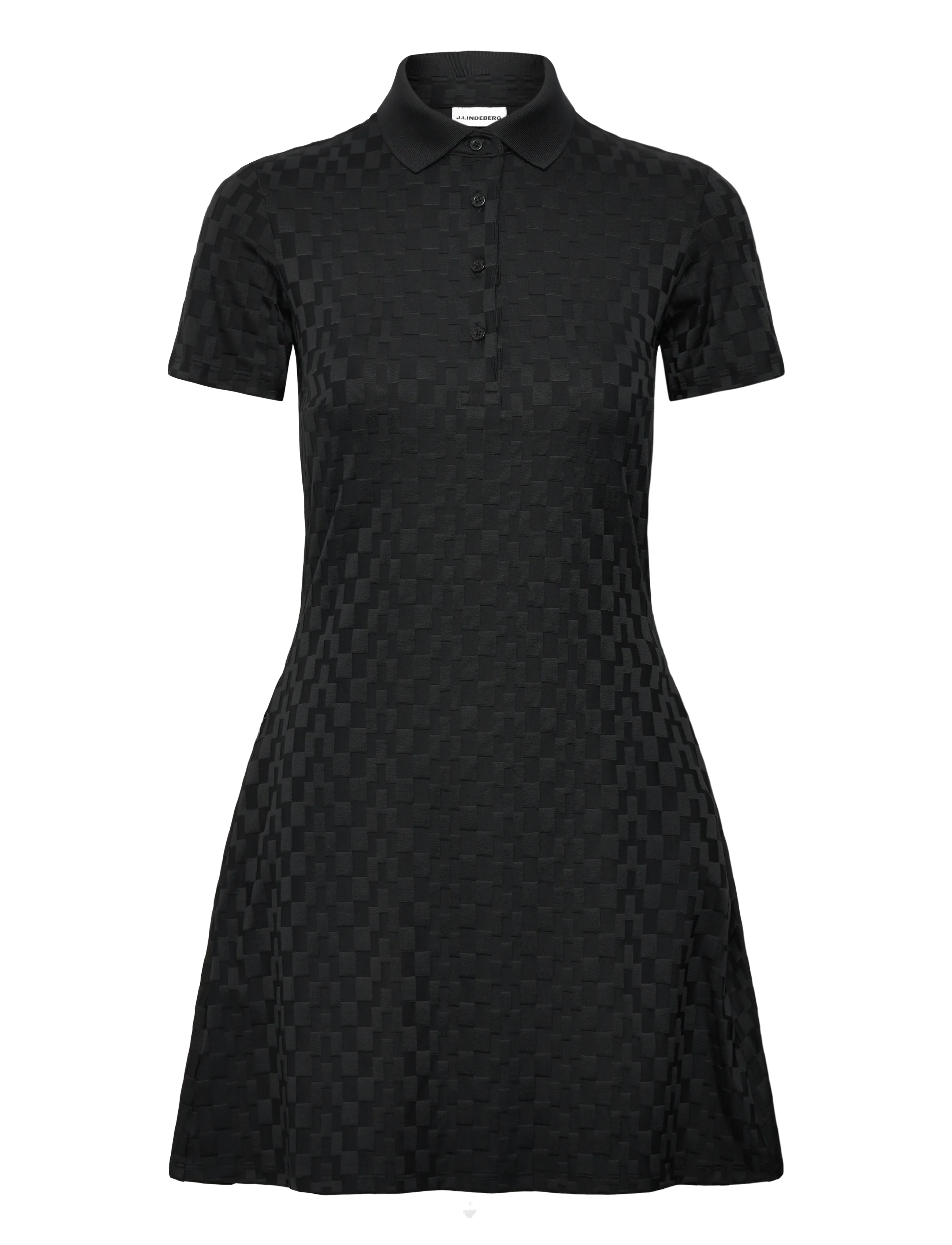 J. Lindeberg Dally Dress - Riided - BLACK / black