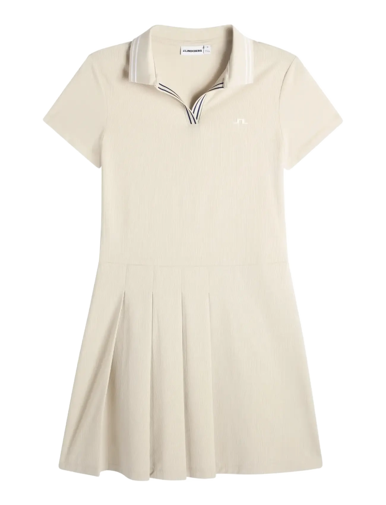 J. Lindeberg Noomi Dress - Riided - MOONBEAM / cream