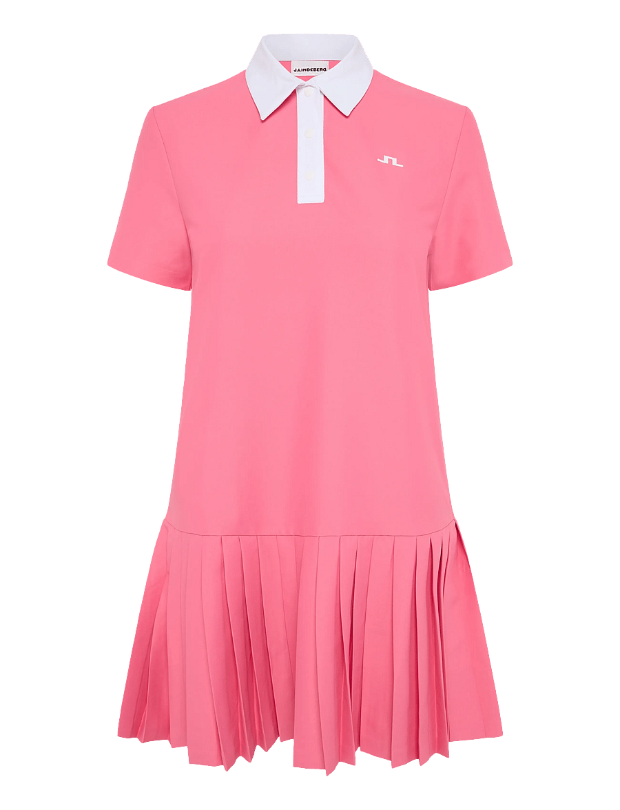 J. Lindeberg - 30Y Grace Pleated Dress - kleidid ja seelikud - azalea pink - 1