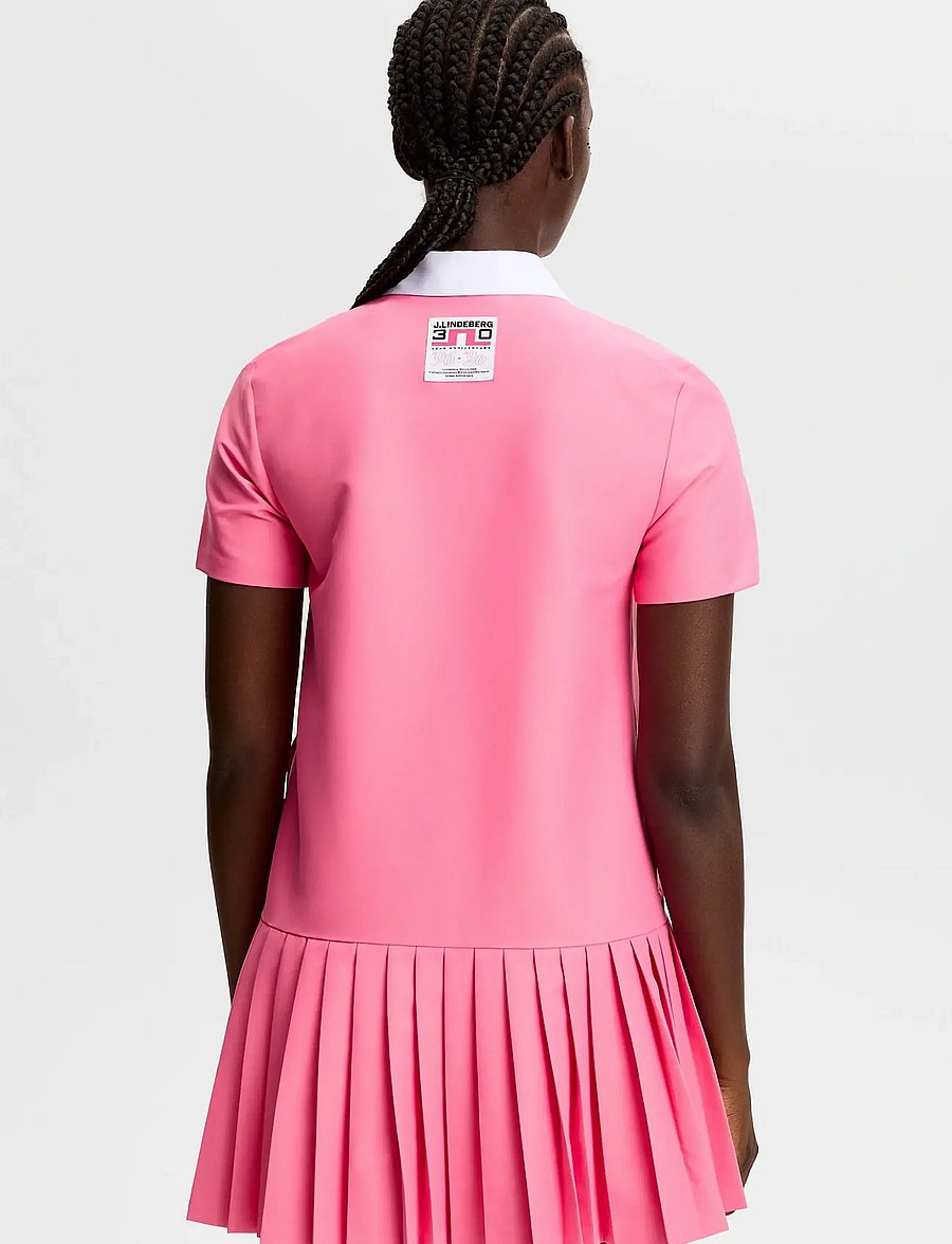 J. Lindeberg - 30Y Grace Pleated Dress - kleidid ja seelikud - azalea pink - 0