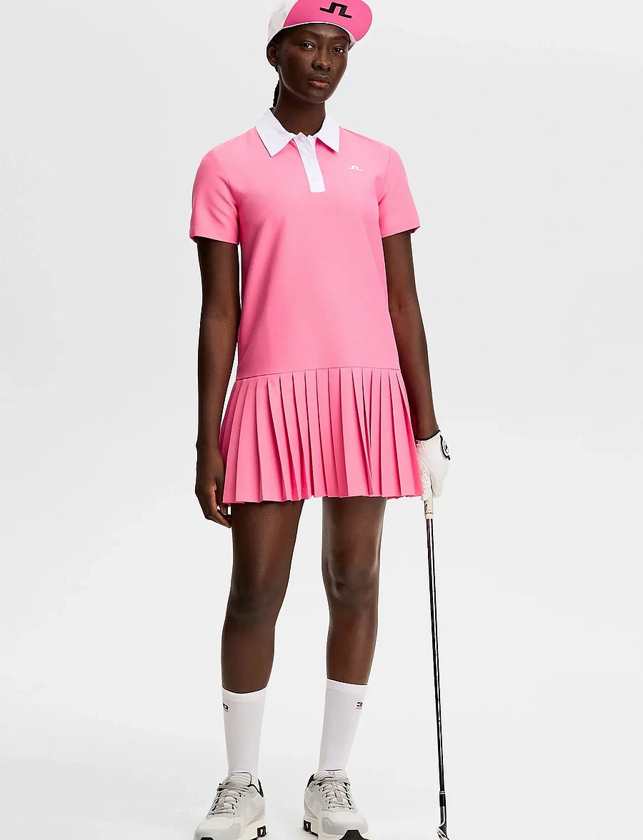 J. Lindeberg - 30Y Grace Pleated Dress - kleidid ja seelikud - azalea pink - 4