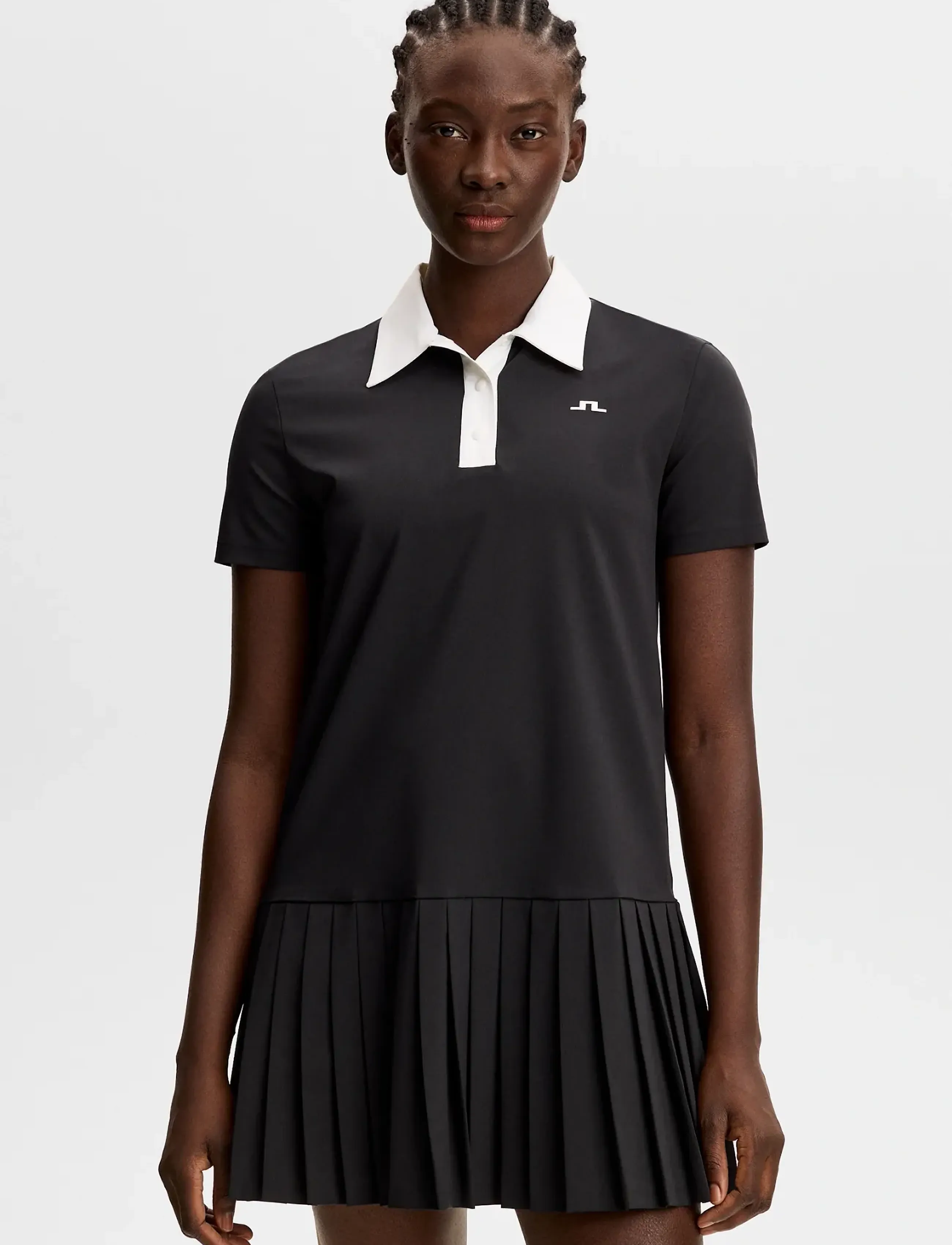 J. Lindeberg 30Y Grace Pleated Dress, S, Black, Sport Kjoler Og Nederdele > Sport Dresses, Dame