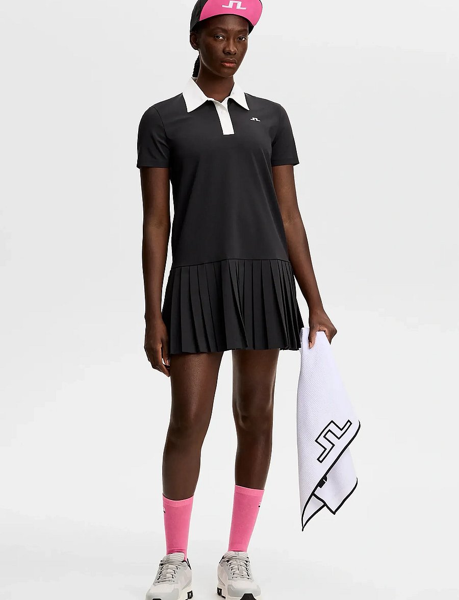 J. Lindeberg - 30Y Grace Pleated Dress - kjoler & nederdele - black - 4