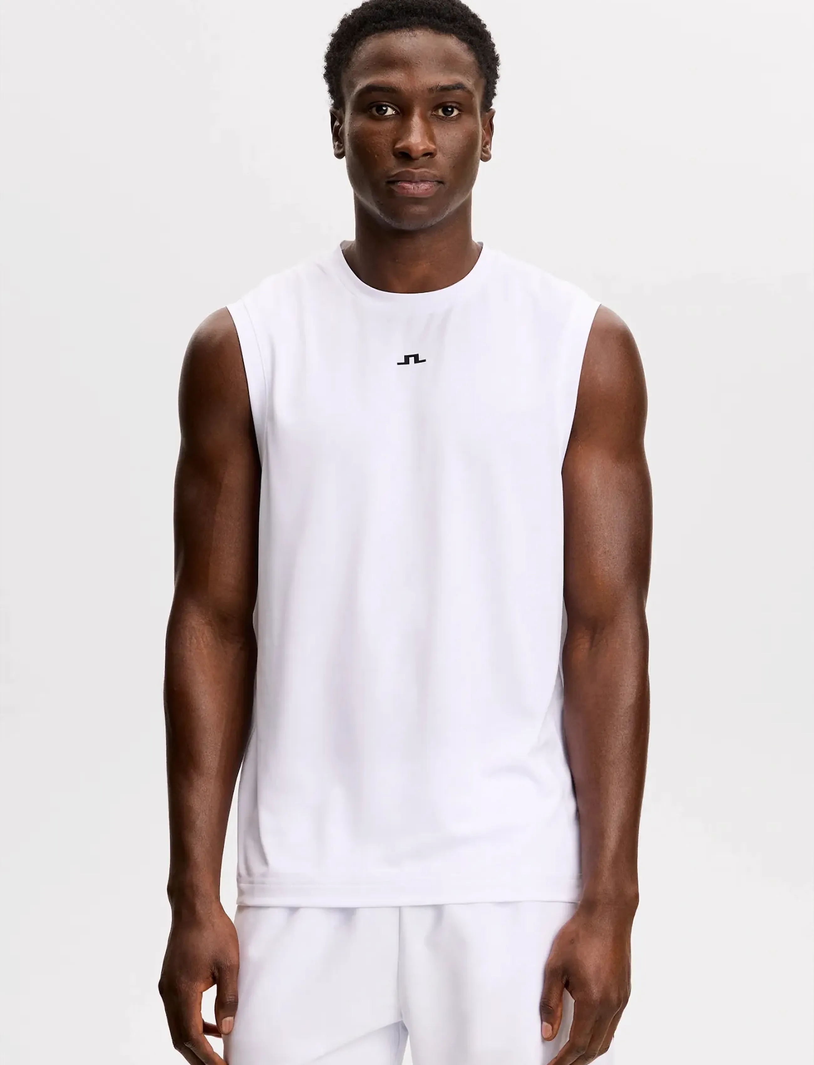 J. Lindeberg Xander Sleeveless Tee, L, White, Sport Overdele > Sport Tank Overdele, Herre