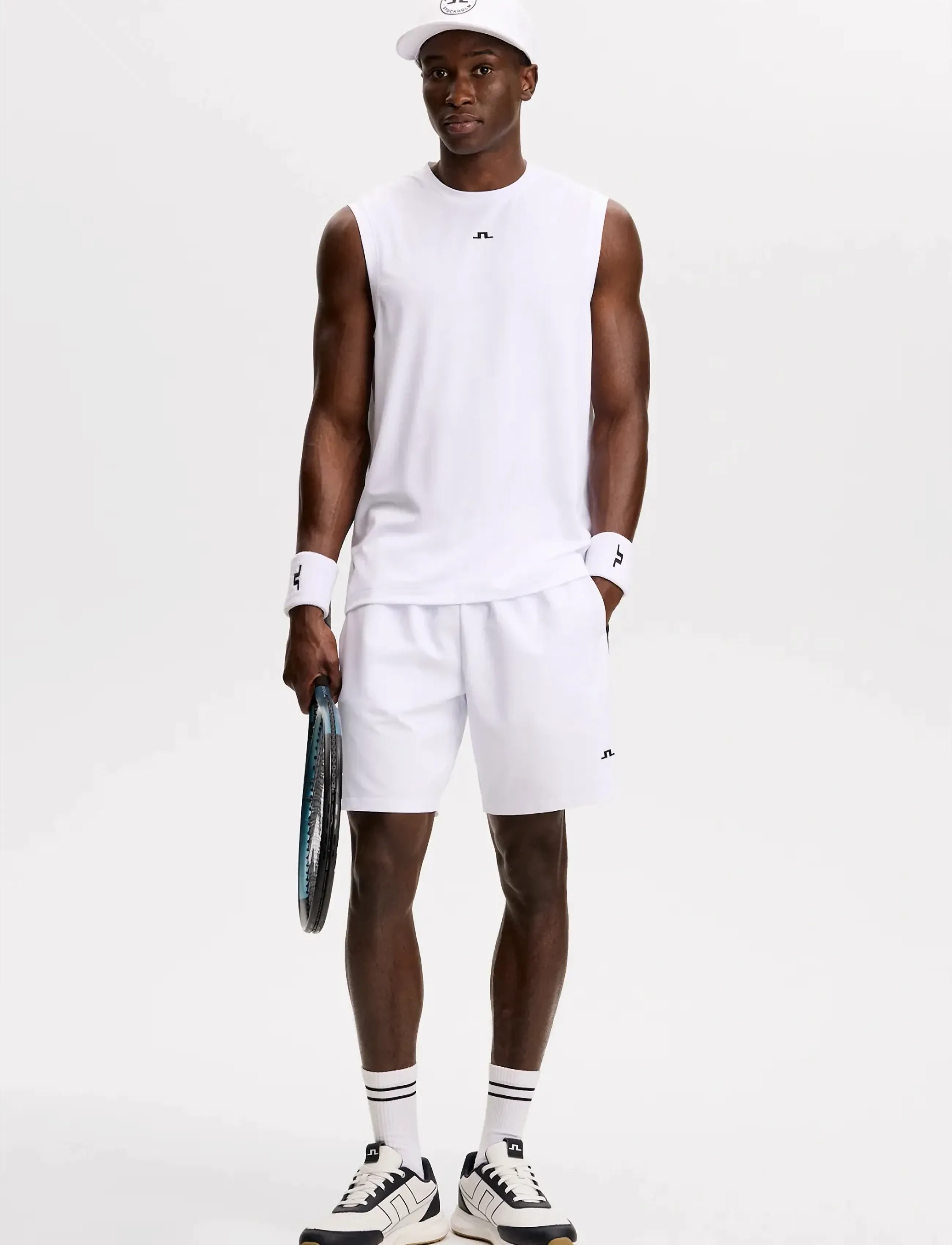 J. Lindeberg - Xander Sleeveless Tee - toppar & t-shirts - white - 4