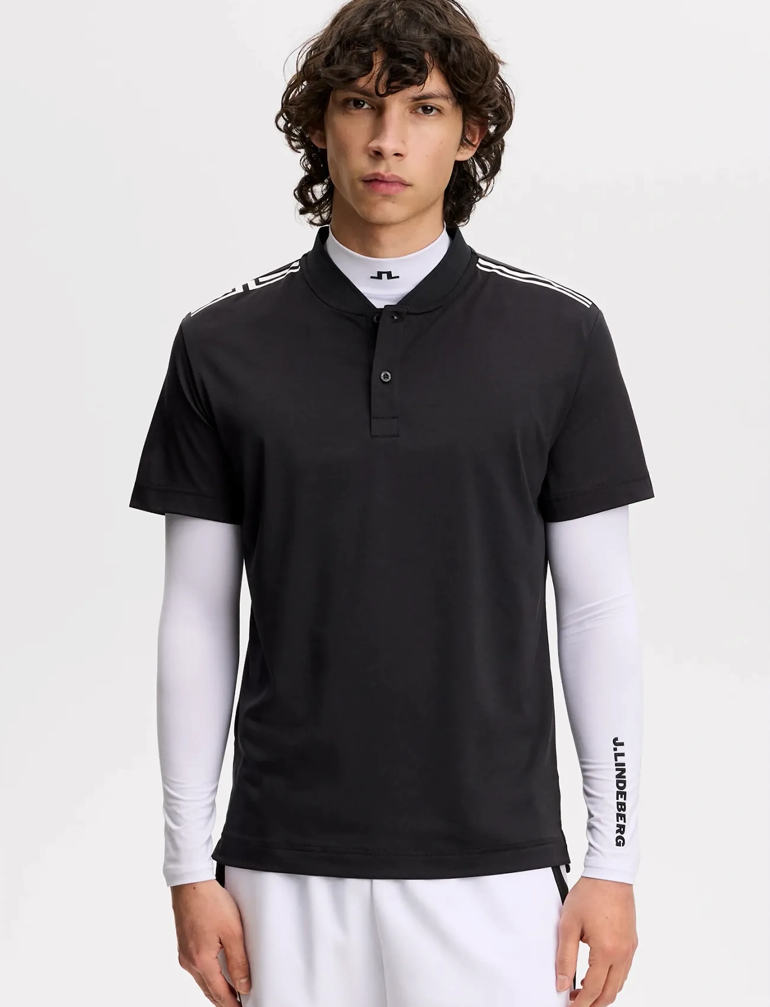 J. Lindeberg Josh Polo, S, Black, Sport Polos > Sport Short-sleeved Polos, Herre