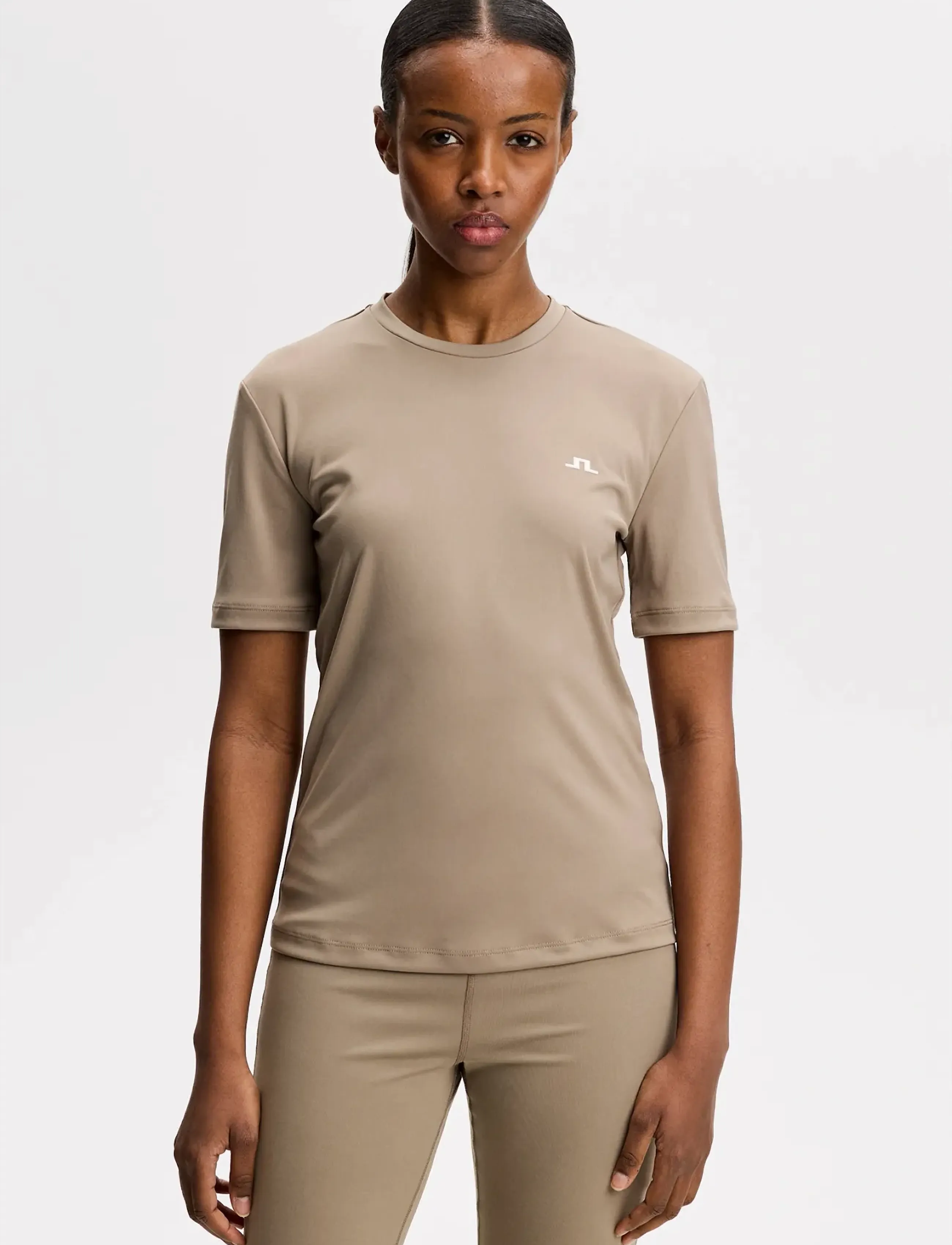 J. Lindeberg Ada T-Shirt, L, Beige, Sports Overdele & T-shirts > Sport T-shirts, Dame