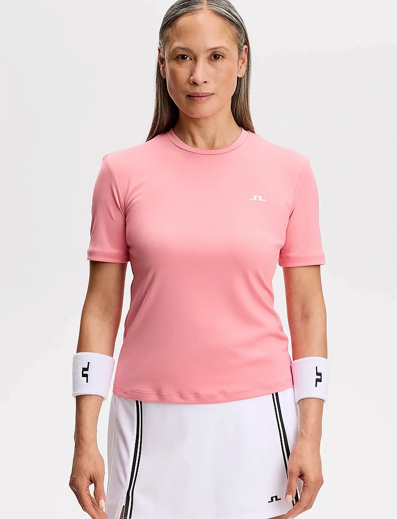 J. Lindeberg - Ada T-shirt - t-shirts - flamingo plume - 0