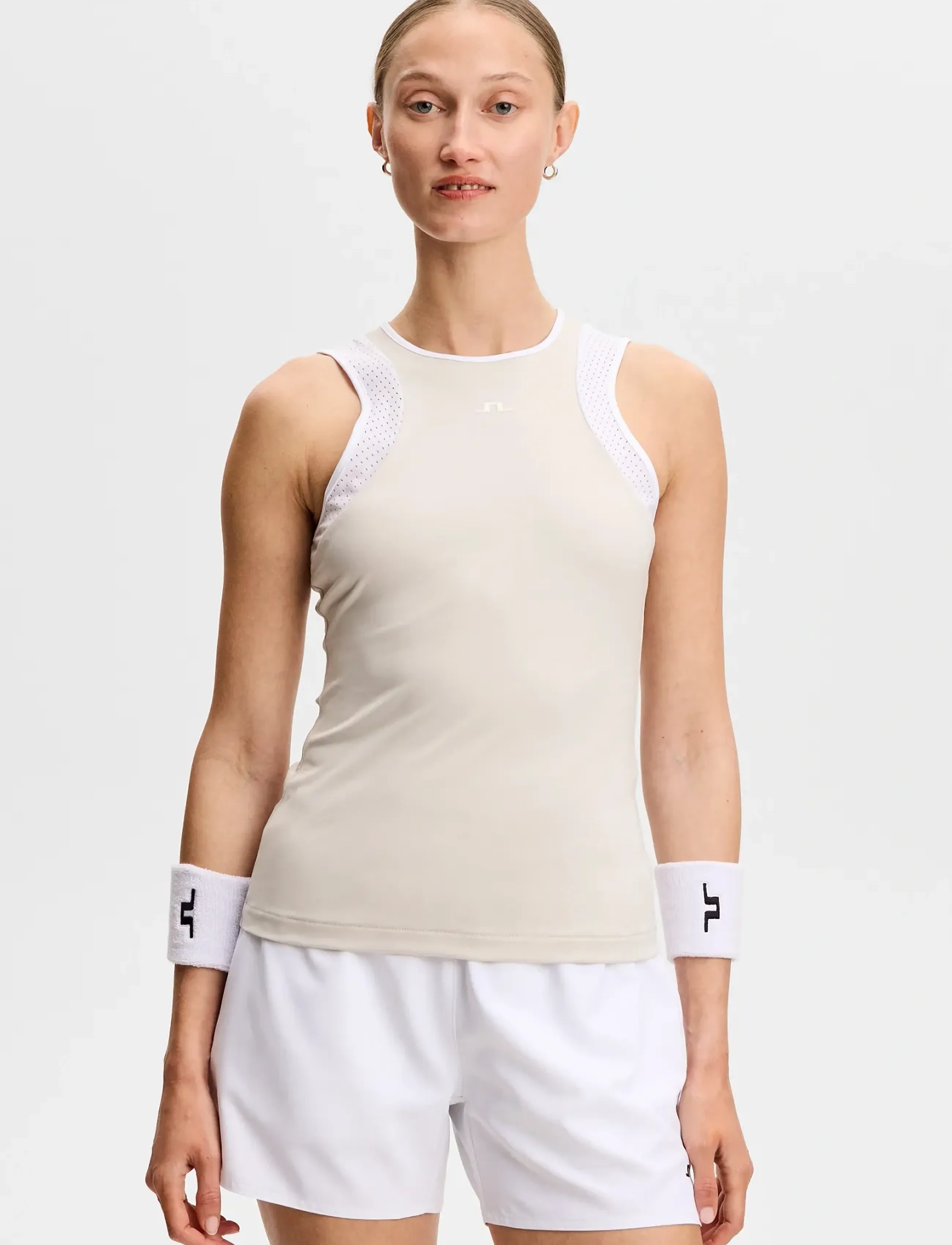 J. Lindeberg Nora Sleeveless Top, Kvinder, Performance Ærmeløs Top, Beige, Str: XL