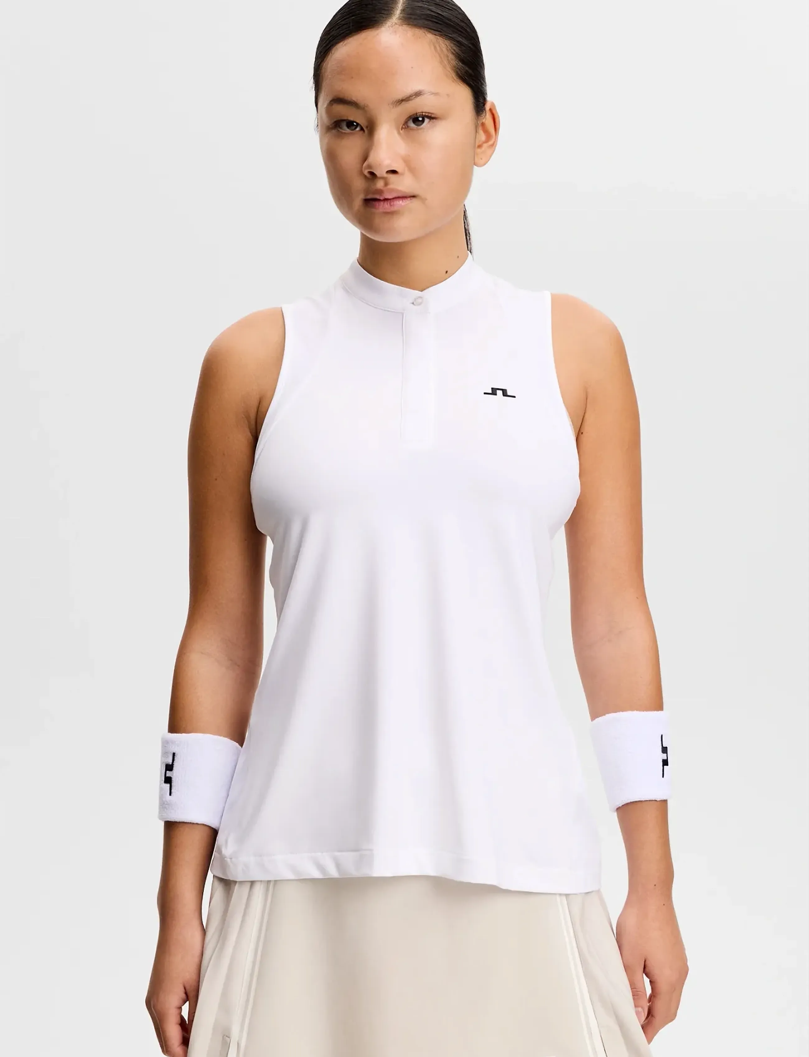 J. Lindeberg Gianna Polo, L, Sports Oberteile & T-shirts, Weiß - Sport Polos, Frauen