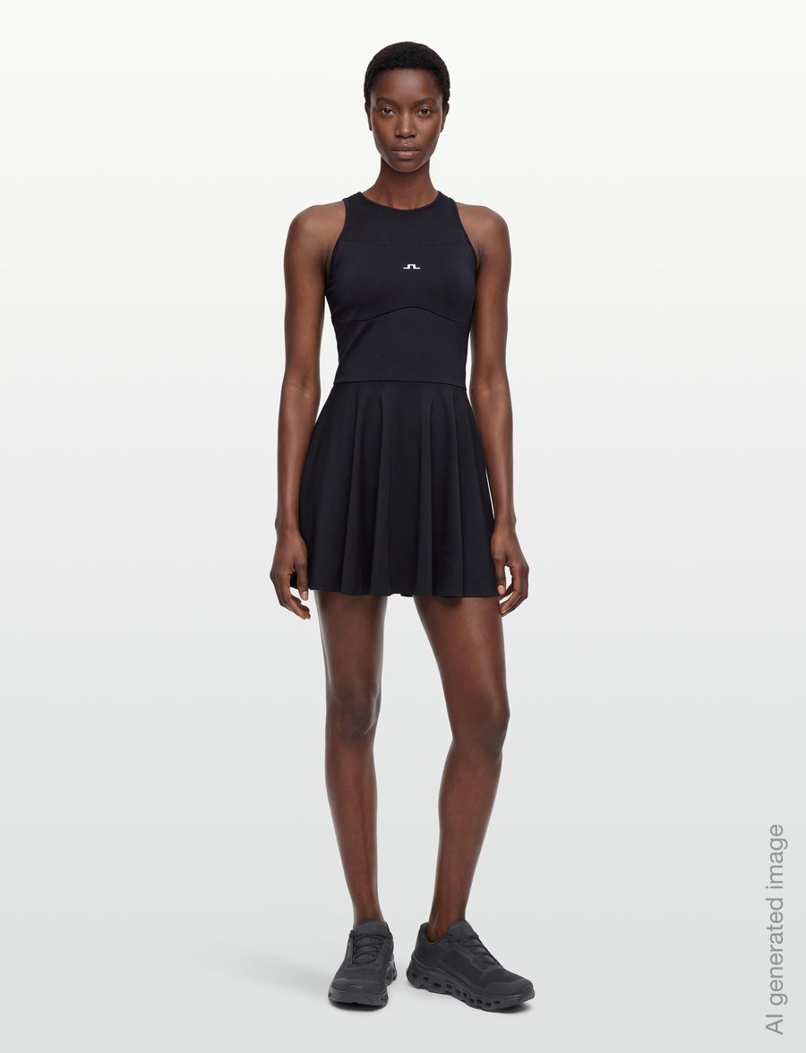 J. Lindeberg - LINNEA DRESS - kleider & röcke - black - 0