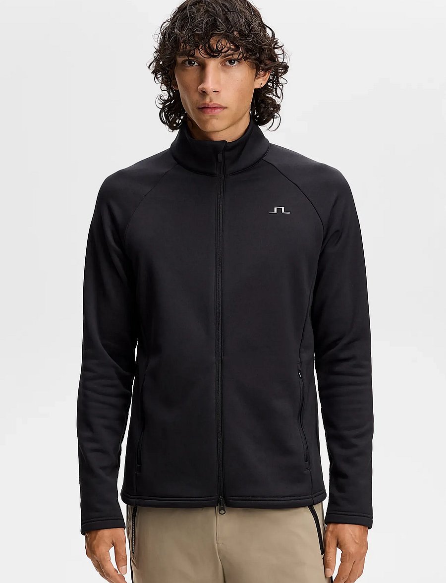 J. Lindeberg - POLLOCK POLARTEC MID LAYER - fleece og mellemlag - black - 0
