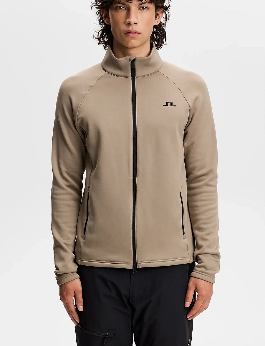 J. Lindeberg - POLLOCK POLARTEC MID LAYER - kampsunid ja vahekihid - brindle - 0