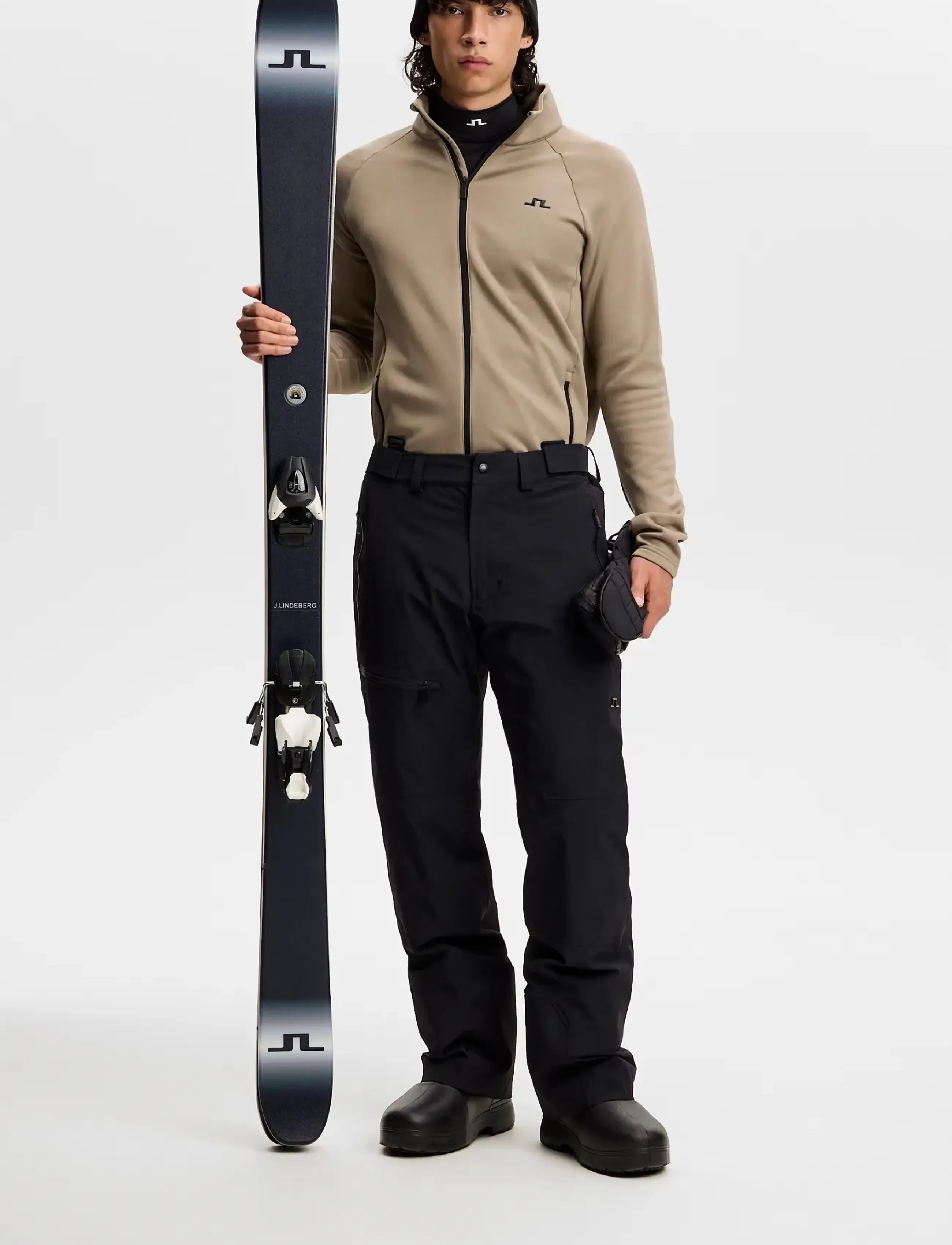 J. Lindeberg - POLLOCK POLARTEC MID LAYER - kampsunid ja vahekihid - brindle - 3