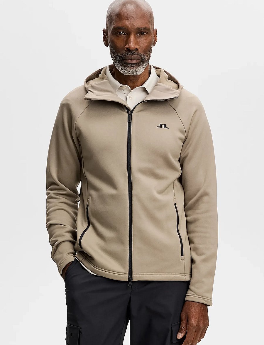 J. Lindeberg - POLLOCK POLARTEC HOOD - fleece & mellanlager - brindle - 0