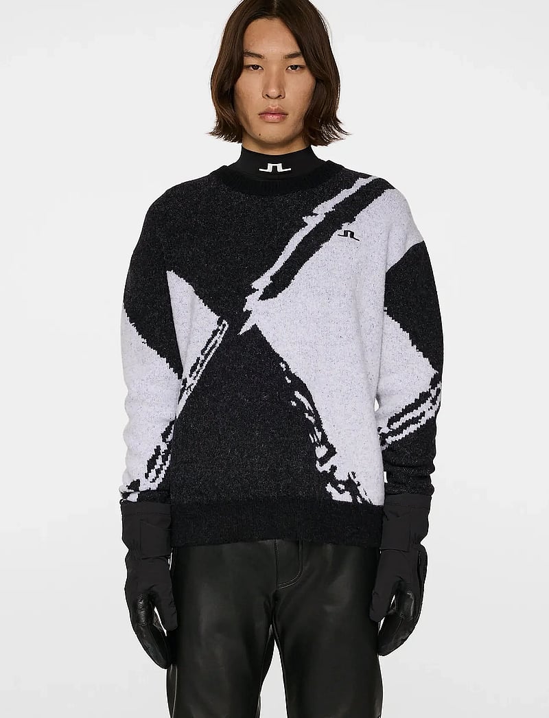 J. Lindeberg - Jaxton Knitted Sweater - sweatshirts - black - 0