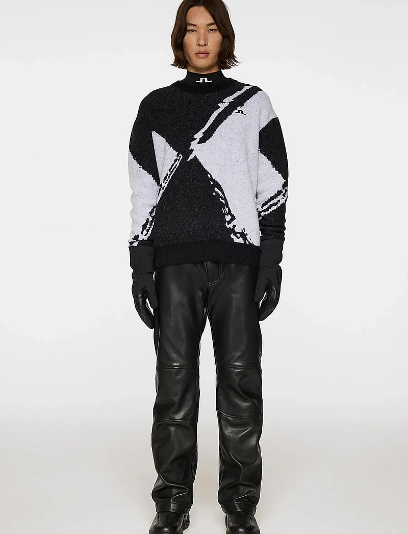 J. Lindeberg - Jaxton Knitted Sweater - sweatshirts - black - 4