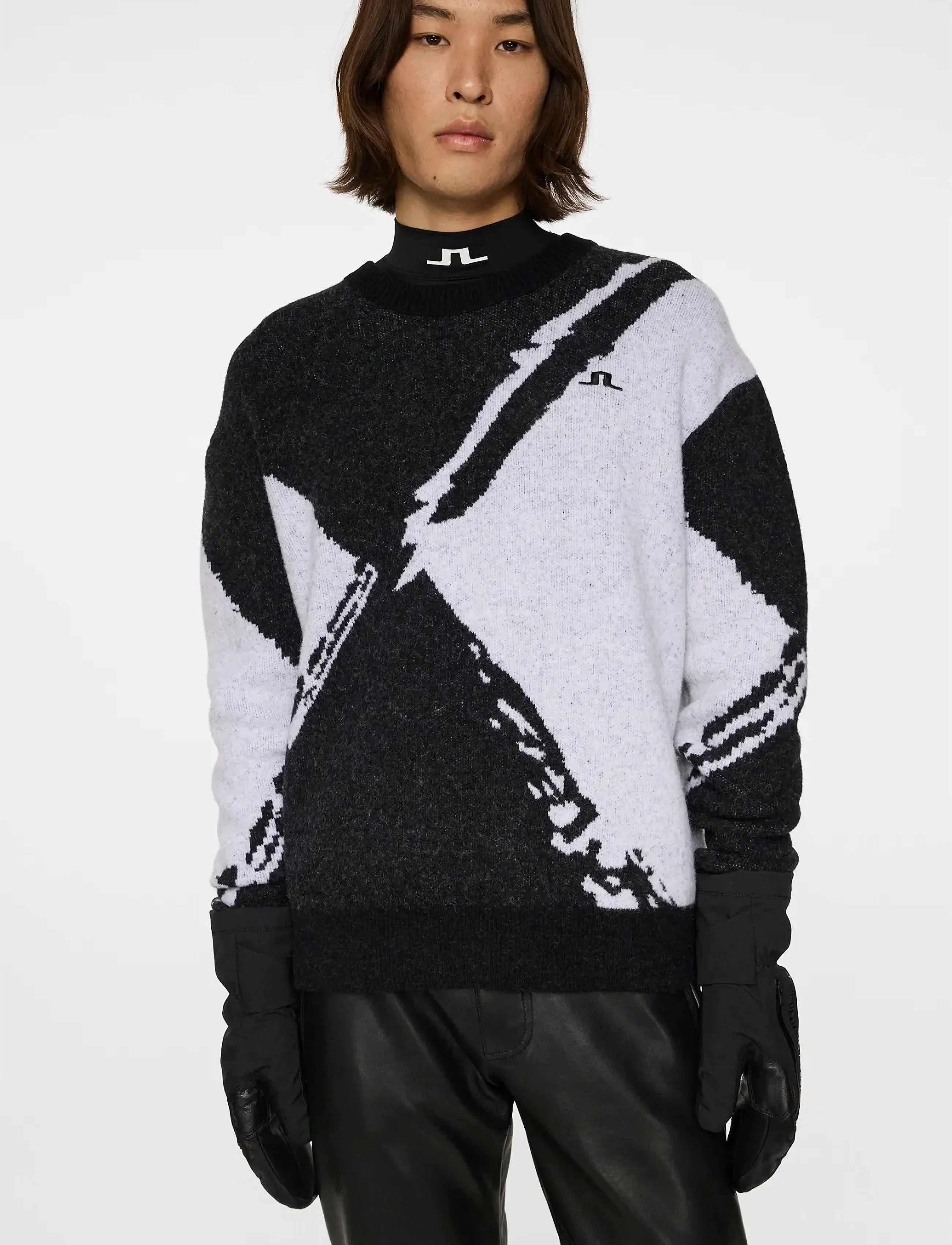 J. Lindeberg - Jaxton Knitted Sweater - sweatshirts - black - 5