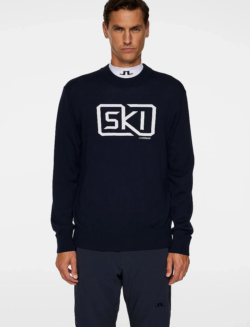 J. Lindeberg - William Knitted Sweater - sweatshirts - jl navy - 0