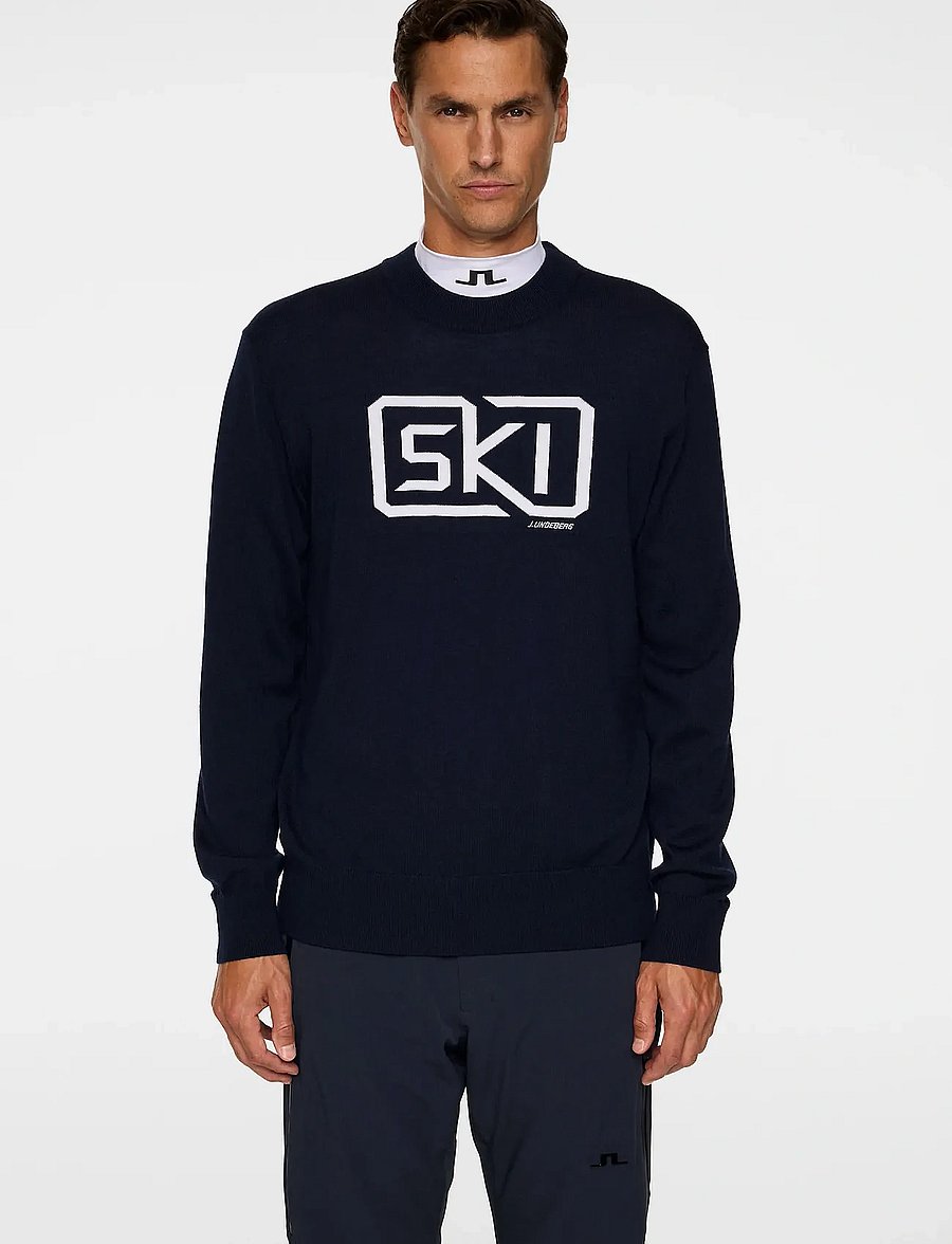 J. Lindeberg - William Knitted Sweater - sweatshirts - jl navy - 0